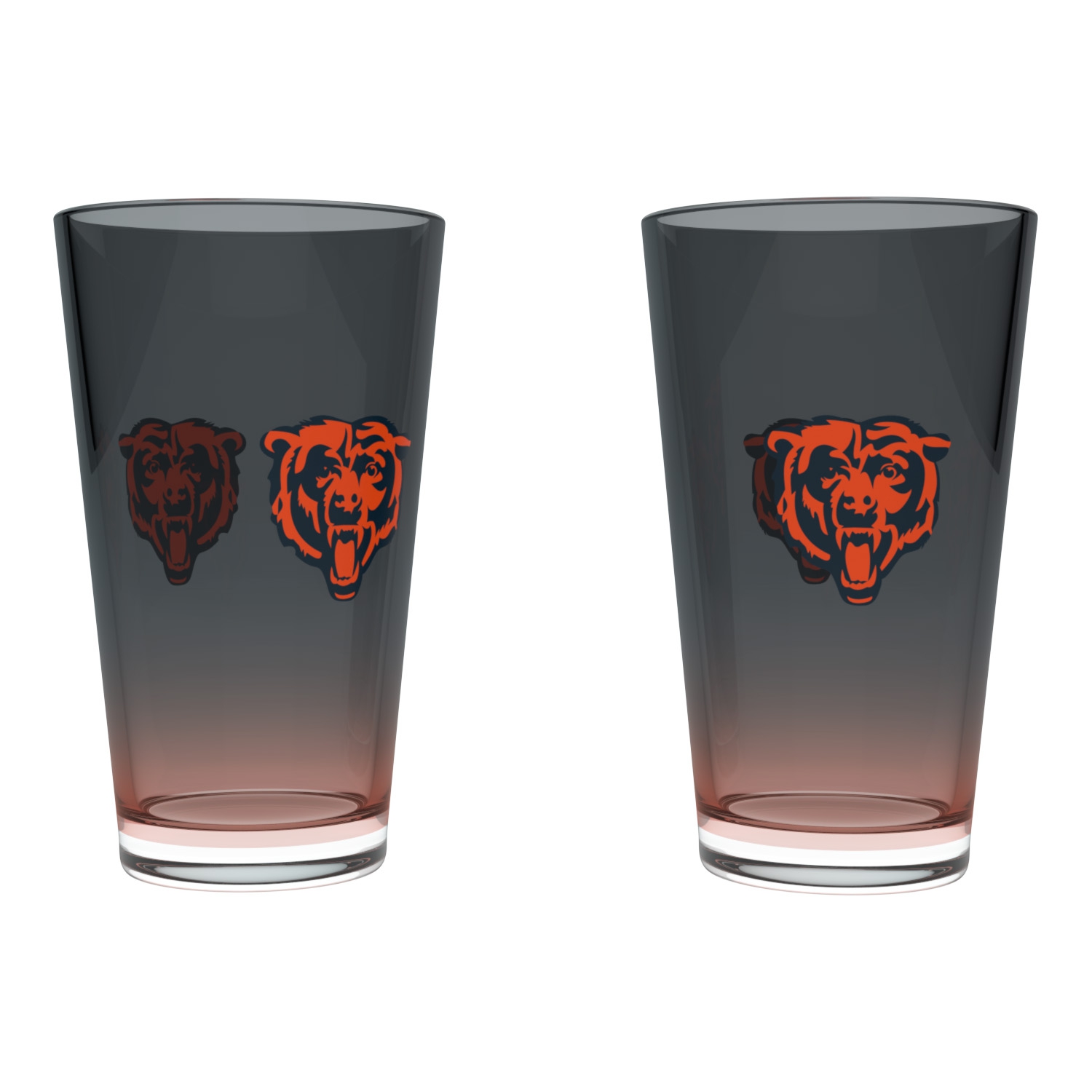 Chicago Bears Team Color NFL Pint Glass Set (2-Piece)