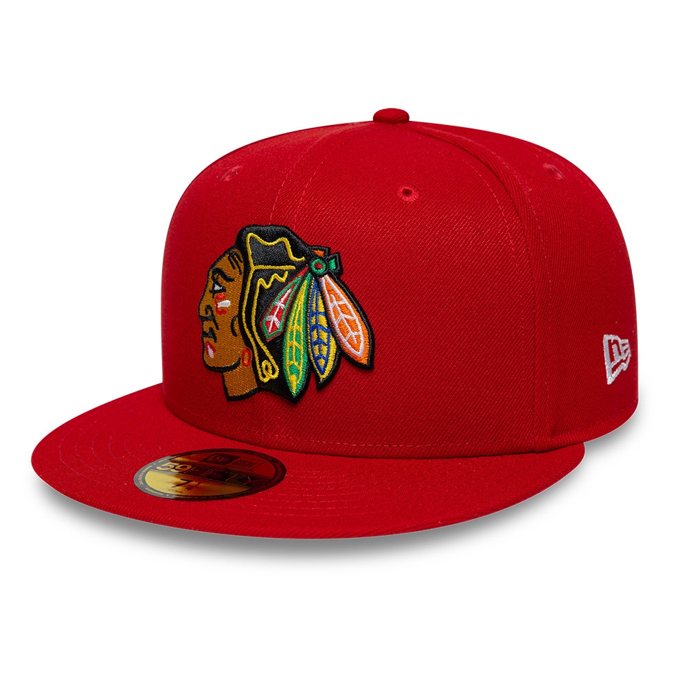 Chicago Blackhawks Basic Logo 59FIFTY Fitted NHL Cap Rot