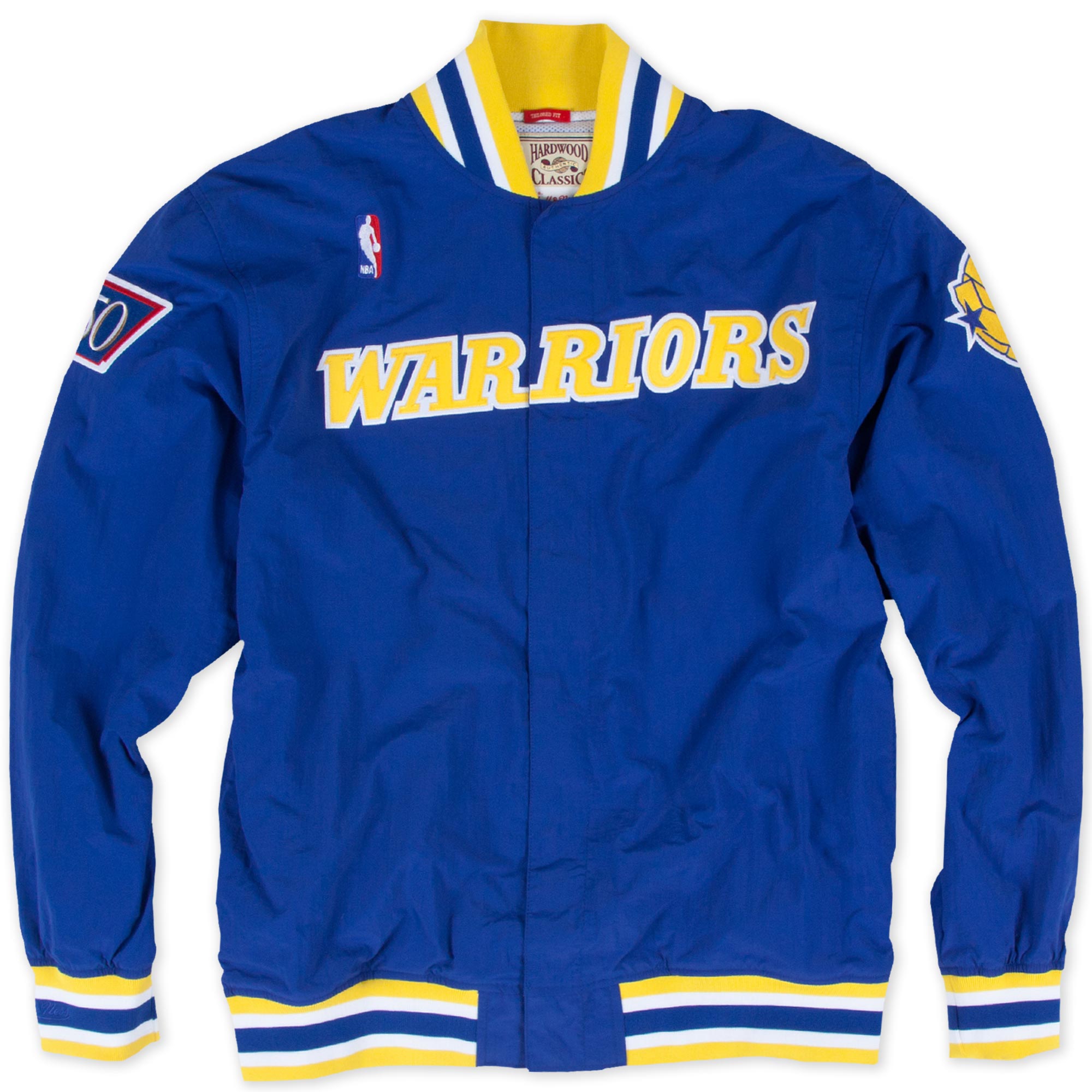 Golden State Warriors 1996-97 Authentic Warm Up NBA Jacke Blau