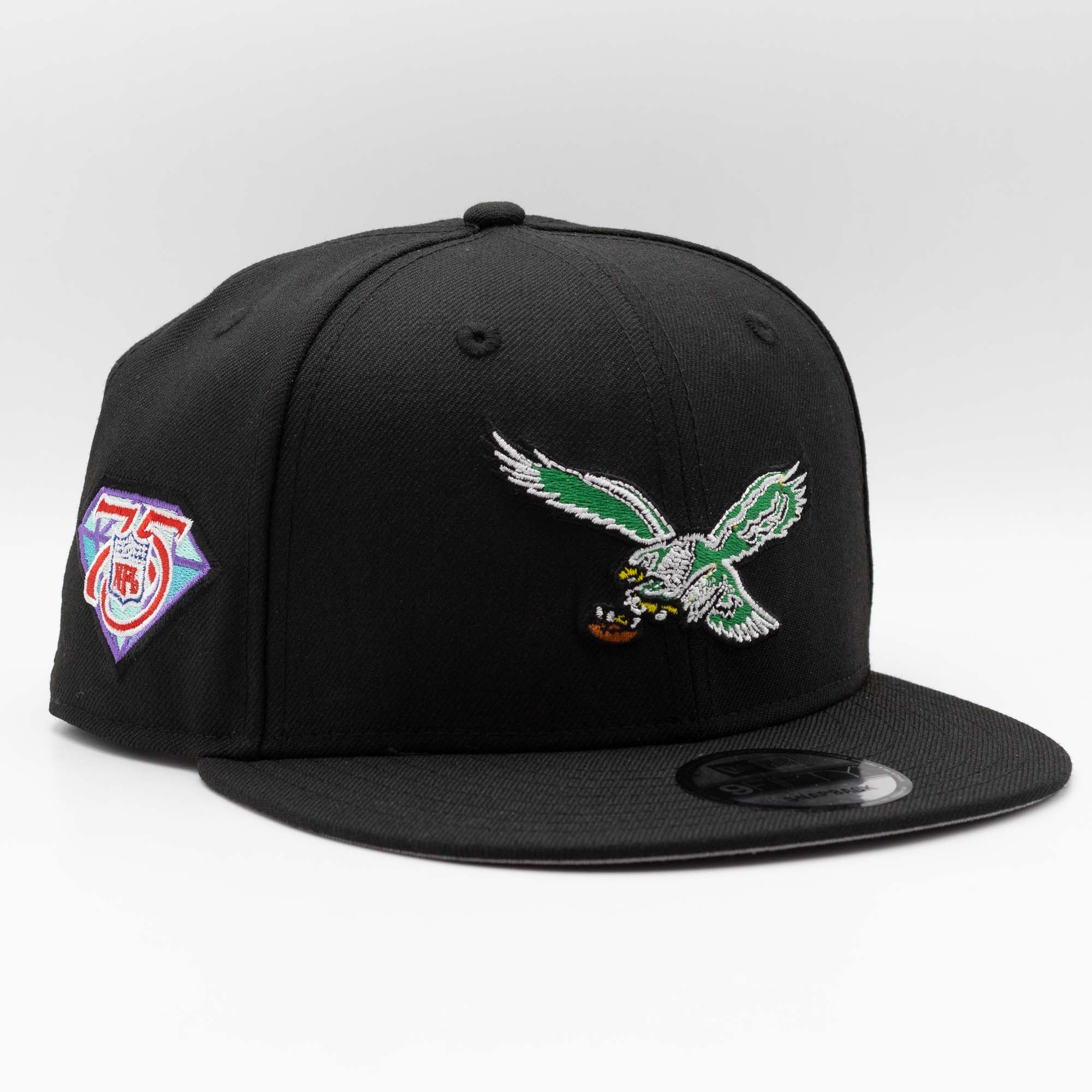 Philadelphia Eagels NFL 75th Anniversary New Era 9FIFTY Snapback NFL Cap Schwarz