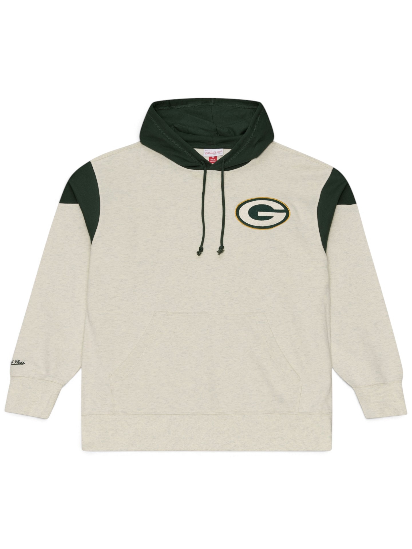 Green Bay Packers Retro Roots French Terry NFL Hoodie Cream