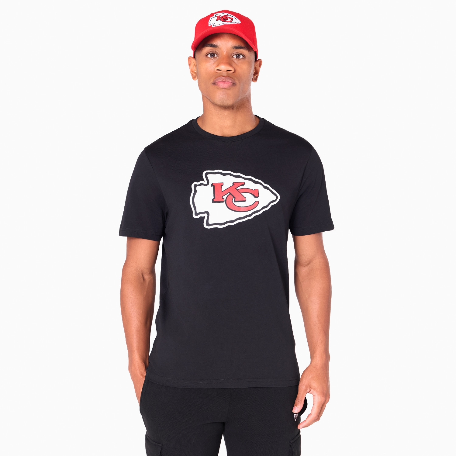 Kansas City Chiefs Team Logo Football NFL T-Shirt Schwarz