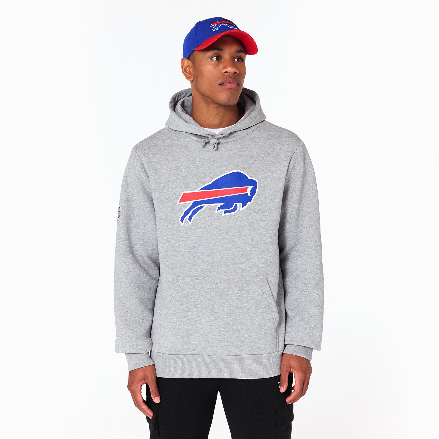 Buffalo Bills Logo Hoodie NFL Sweatshirt Grau
