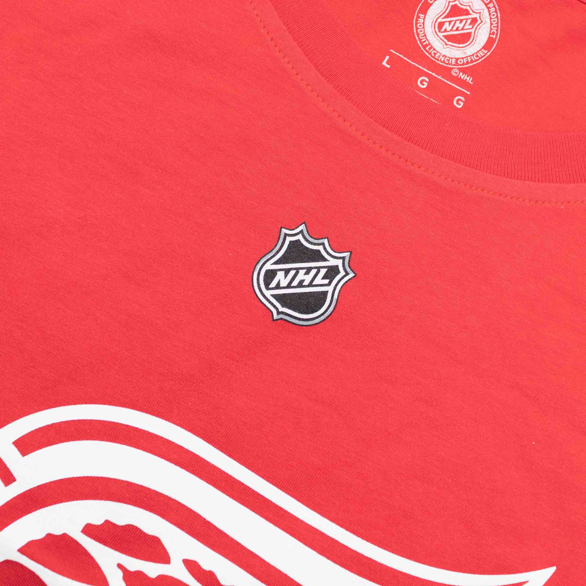 Moritz Seider #53 Detroit Red Wings Player NHL T-Shirt Rot