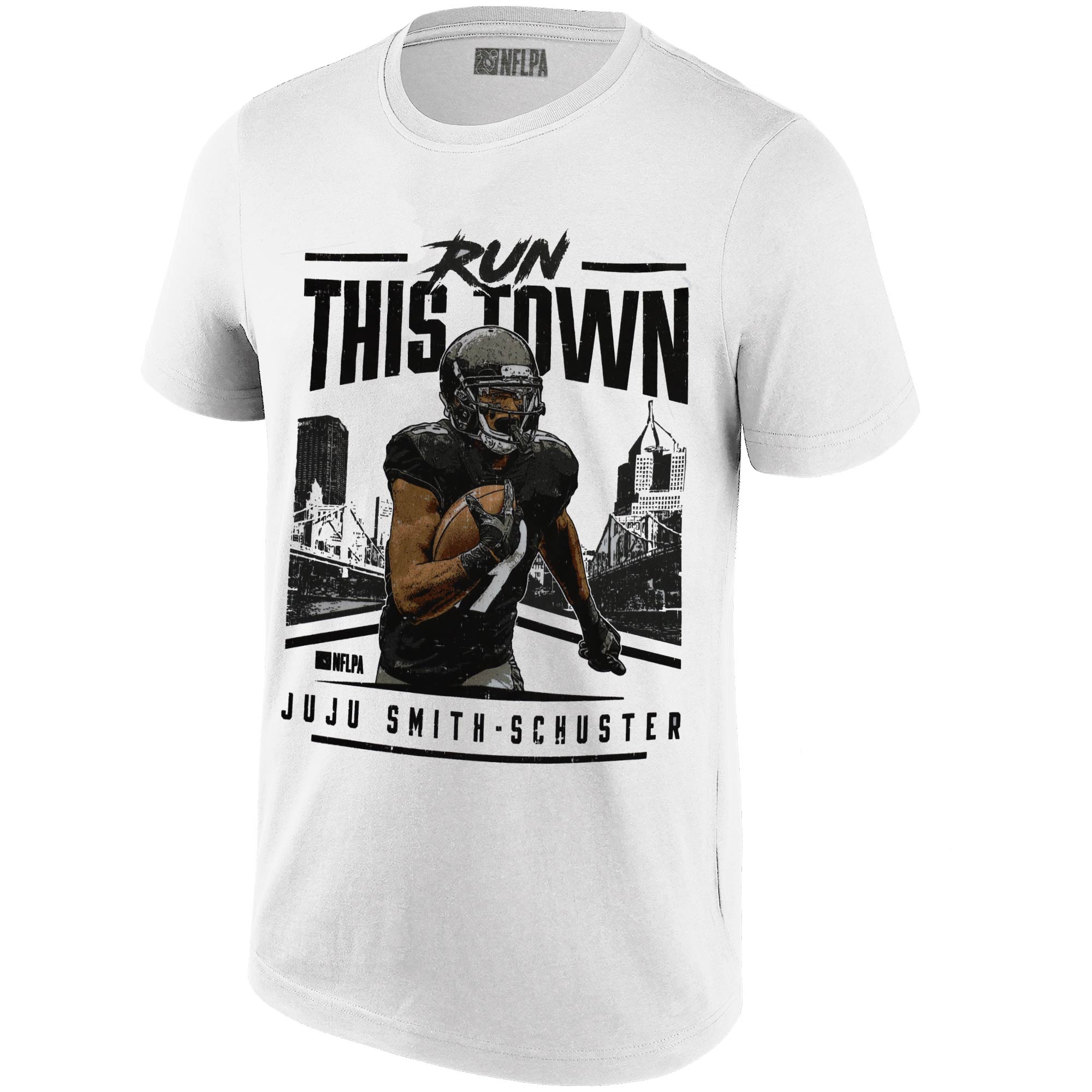 JuJu Smith-Schuster Pittsburgh Run This Town NFLPA T-Shirt Weiß