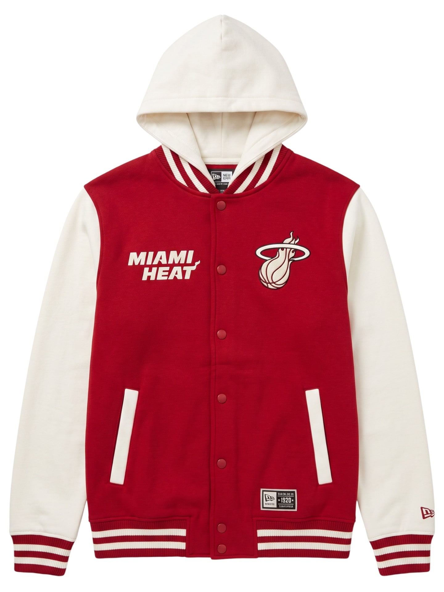 Miami Heat Letterman Hooded NBA Jacke Rot