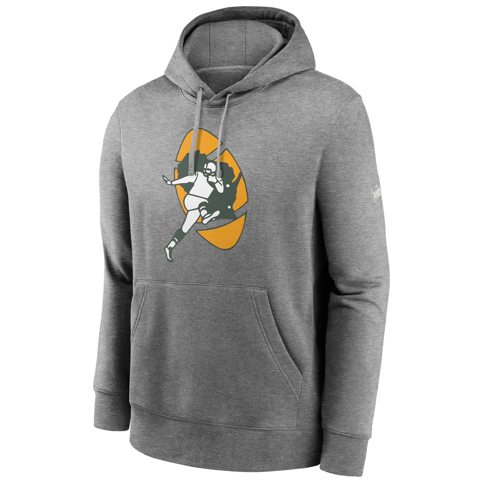 Green Bay Packers Rewind Logo Nike Club NFL Hoodie Grau