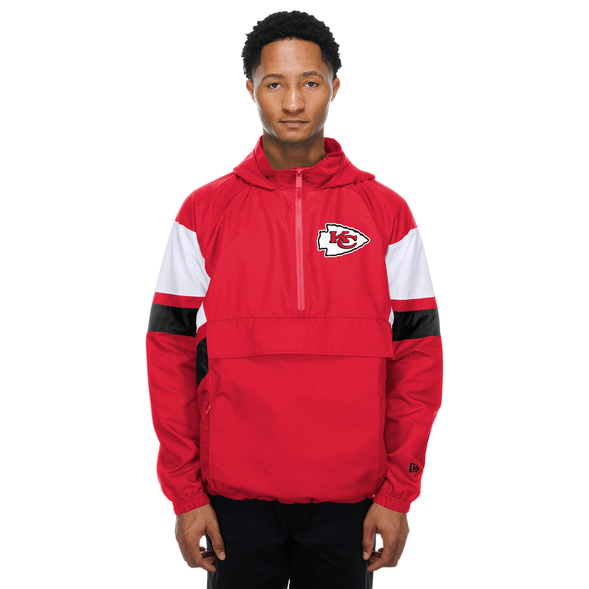 Kansas City Chiefs NFL Quarter Zip Windbreaker Jacke Rot
