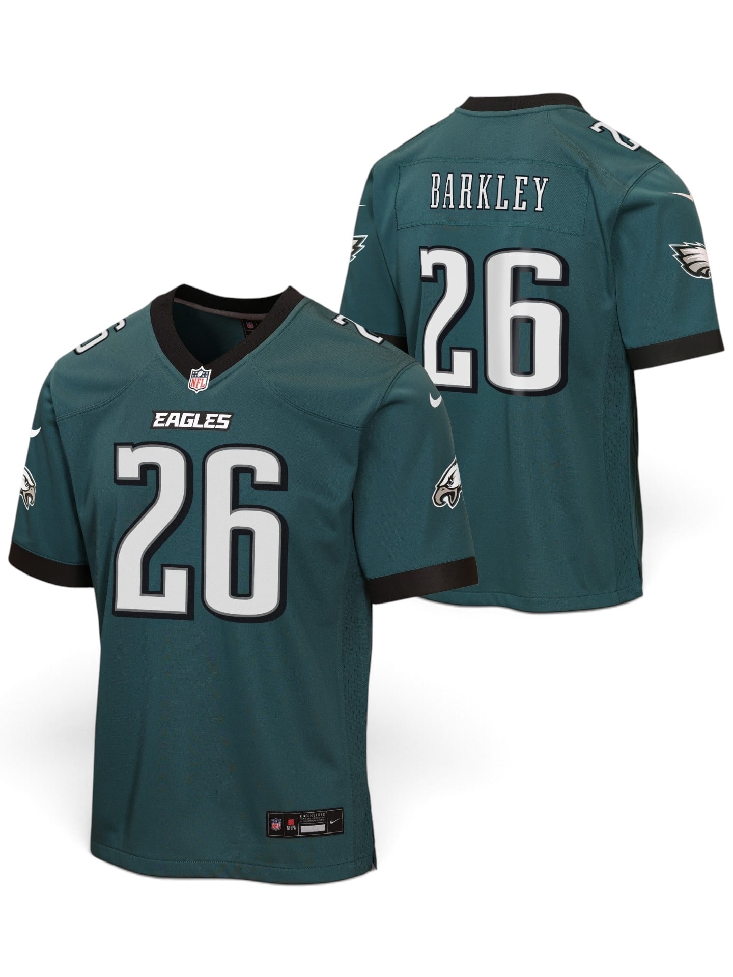 Saquon Barkley #26 Philadelphia Eagles Game NFL Trikot Grün (YOUTH)