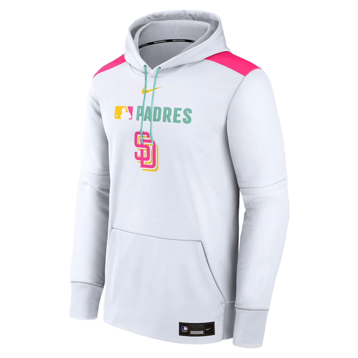 San Diego Padres 2025 City Connect MLB Authentic Therma Hoodie White