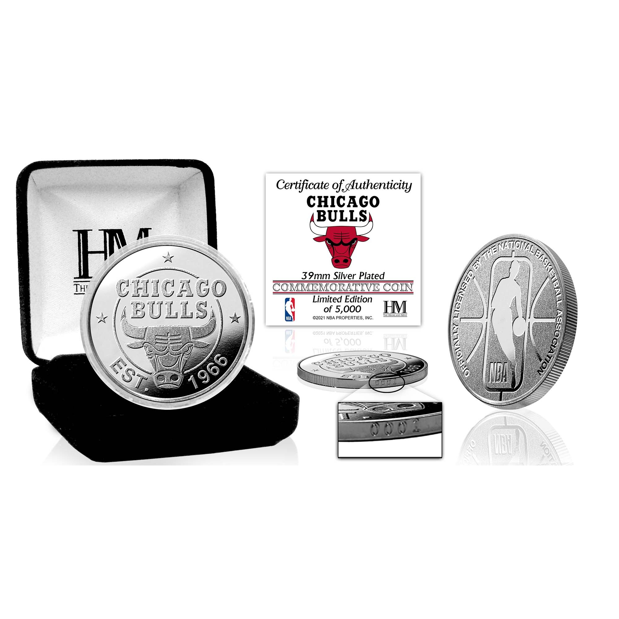 Chicago Bulls NBA Team Silver Mint Coin
