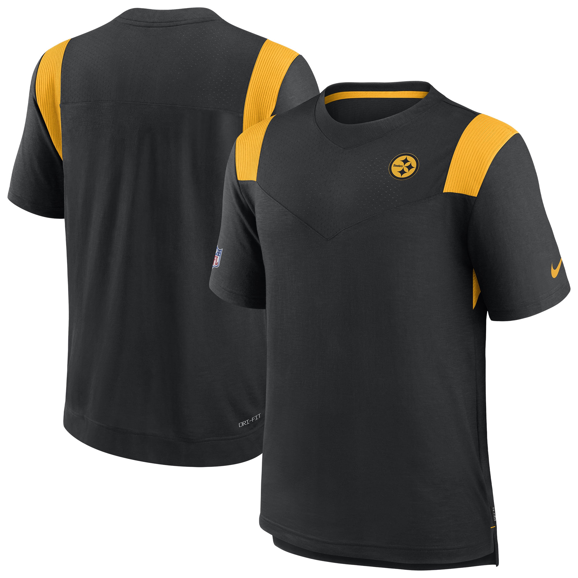 Pittsburgh Steelers 2022 NFL Sideline Nike Performance Player Top Schwarz