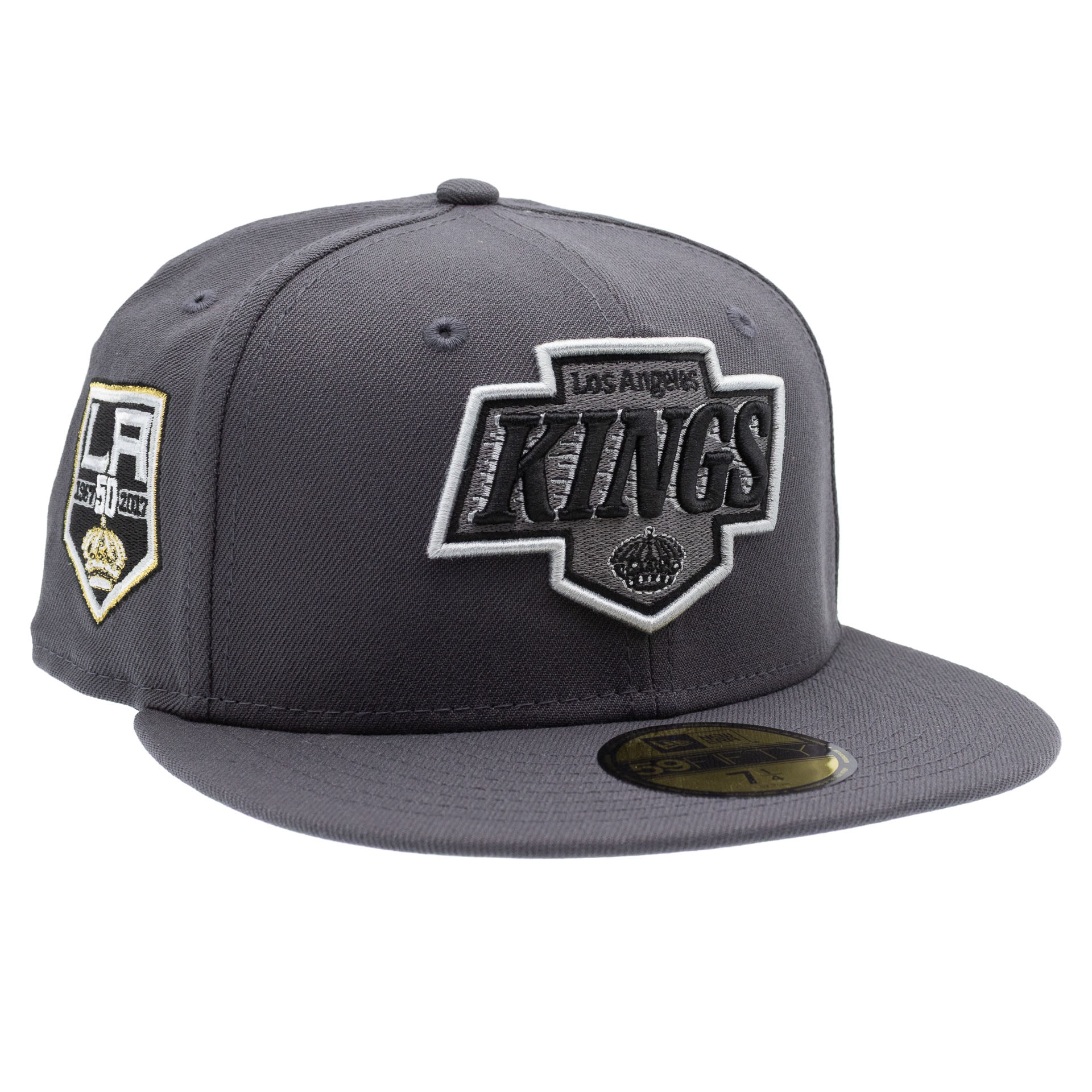 Los Angeles Kings 50th Anniversary 59FIFTY Fitted NHL Cap Dunkelgrau