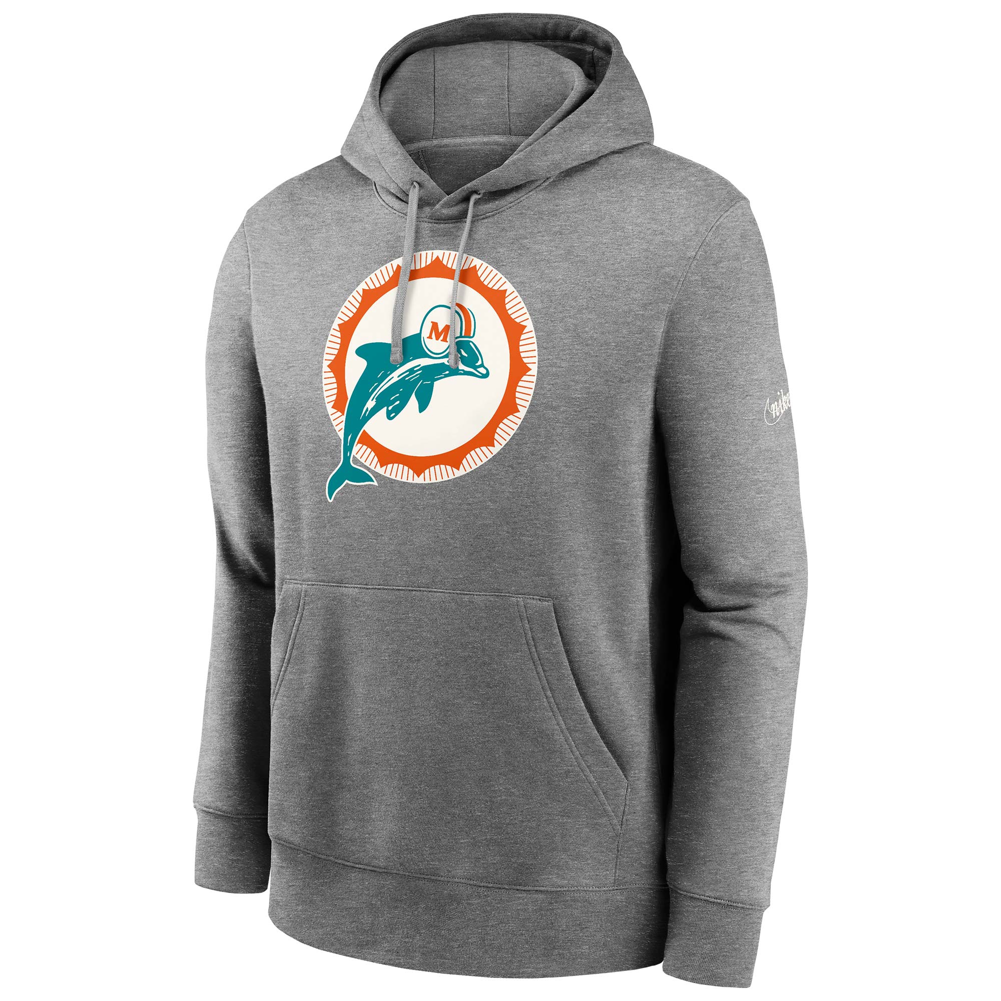 Miami Dolphins Rewind Logo Nike Club NFL Hoodie Grau