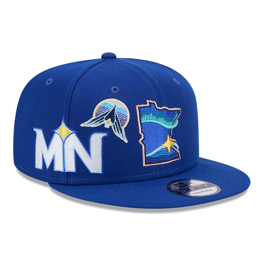 Minnesota Twins FP586 City Connect New Era 9FIFTY Snapback Cap Blau