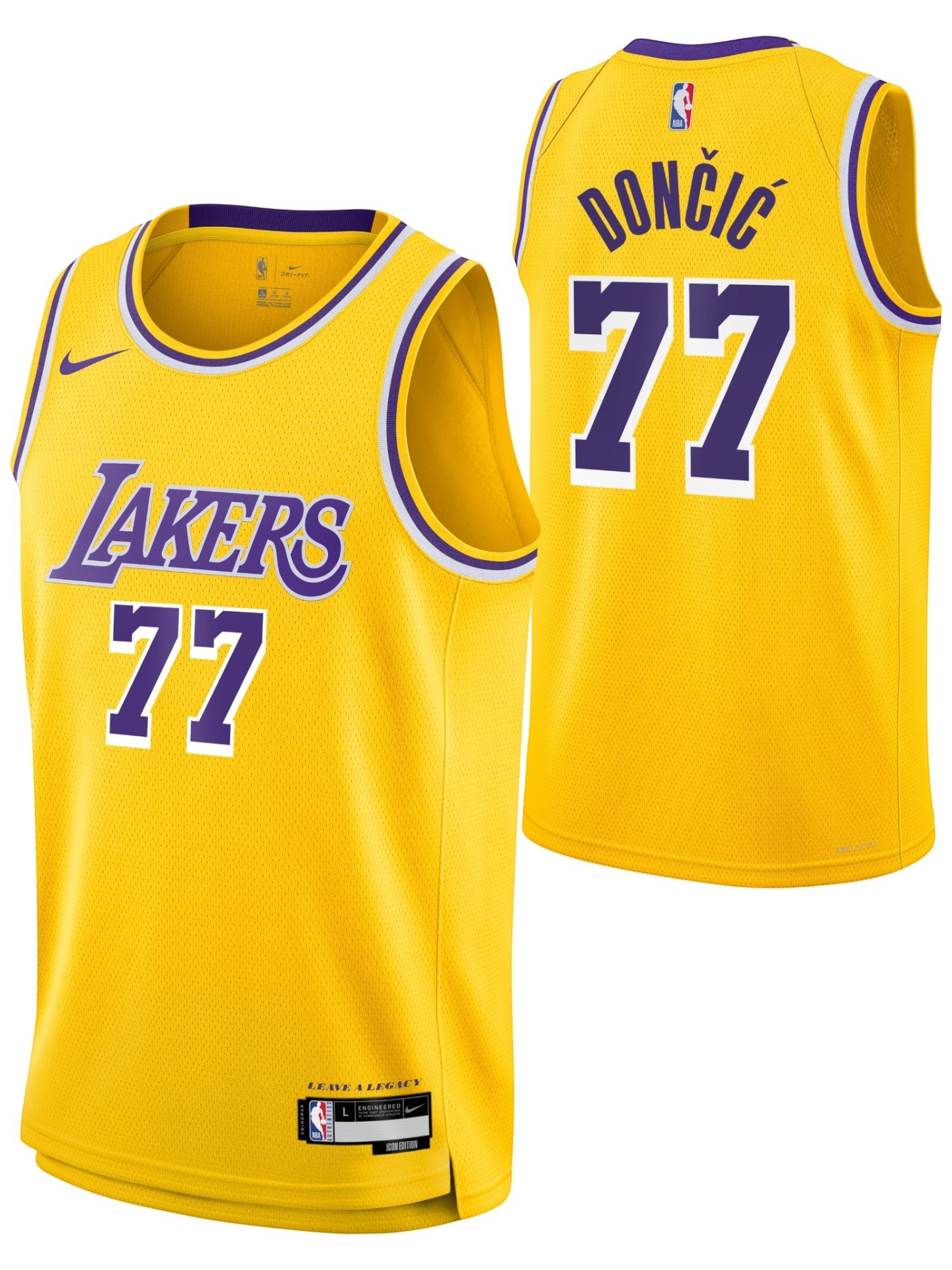 Luka Doncic #77  Los Angeles Lakers Nike Swingman NBA Trikot Gelb (YOUTH)