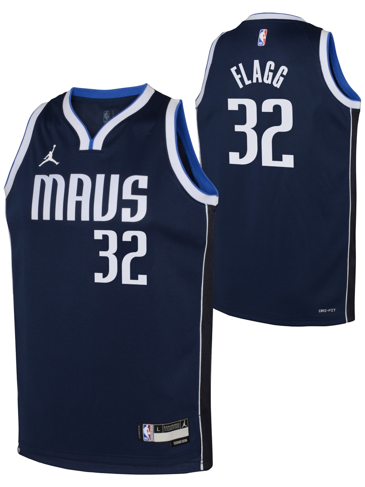 Cooper Flagg #32 Dallas Mavericks Statement Swingman NBA Trikot Navy (YOUTH)