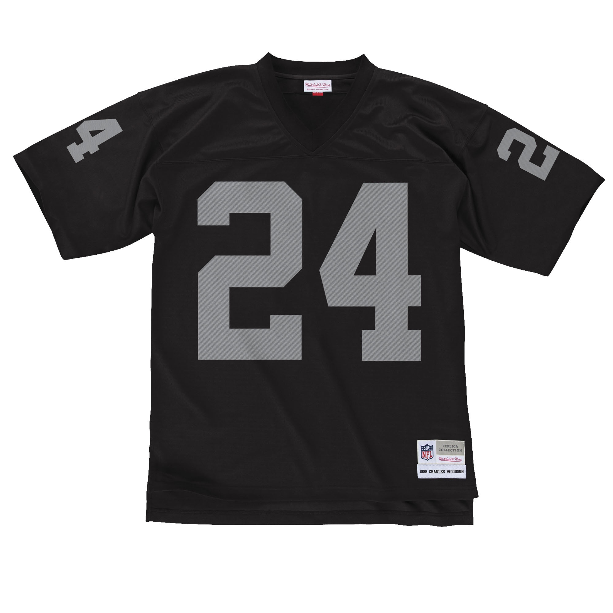 Charles Woodson #24 Oakland Raiders Mitchell & Ness Throwback NFL Trikot Schwarz