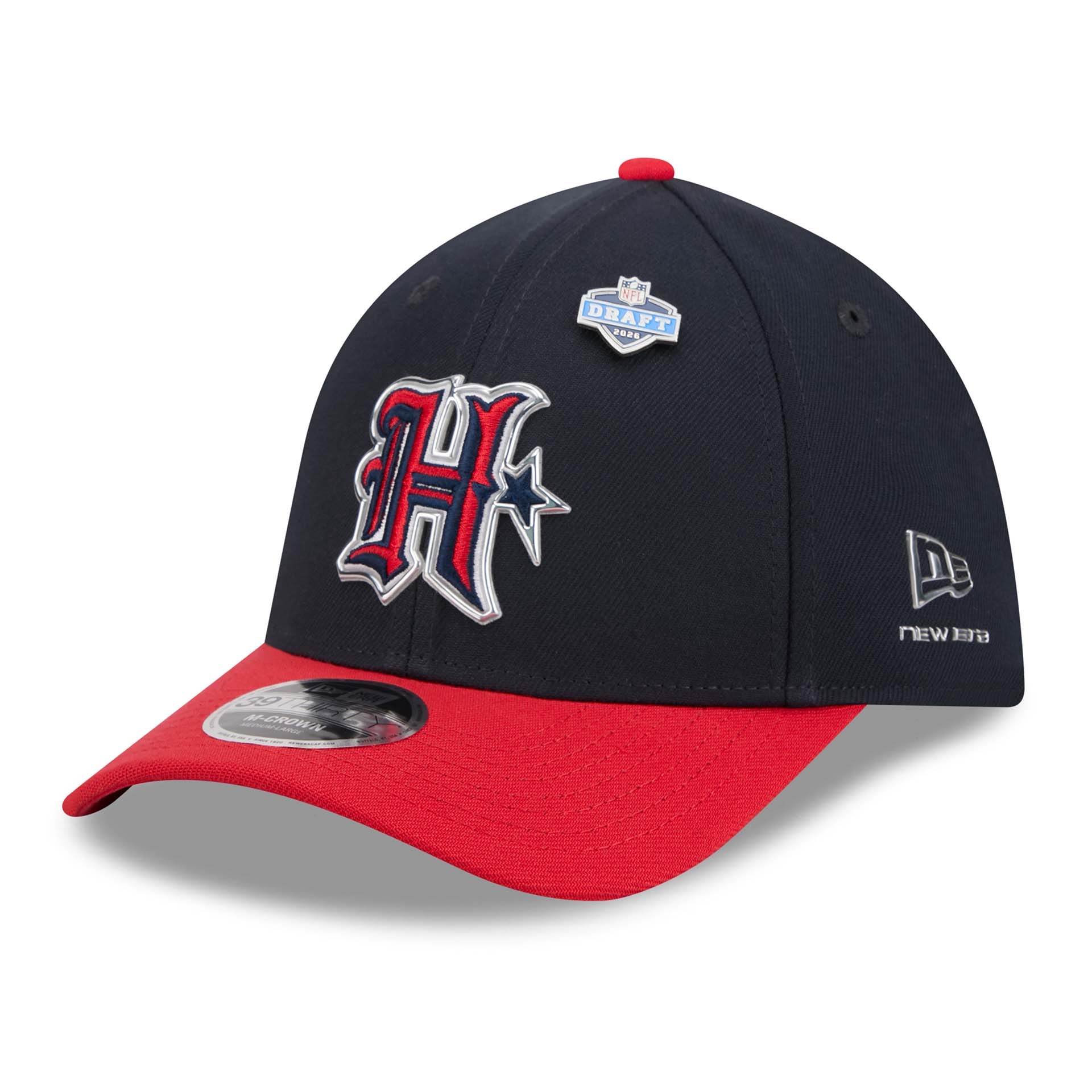 Houston Texans "H" 2026 NFL Draft 39THIRTY M-Crown Flex Cap