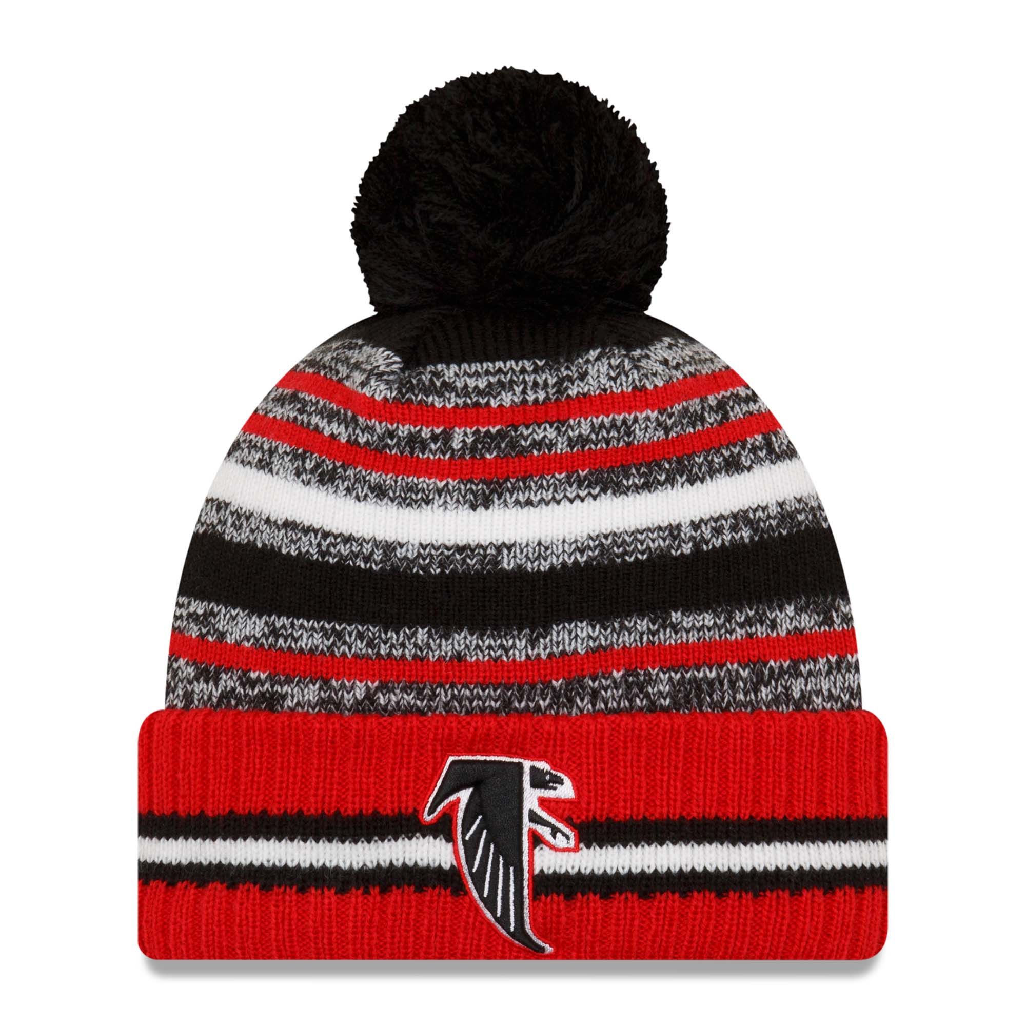 Atlanta Falcons Throwback 2021 NFL Sideline New Era Sport Knit Wintermütze