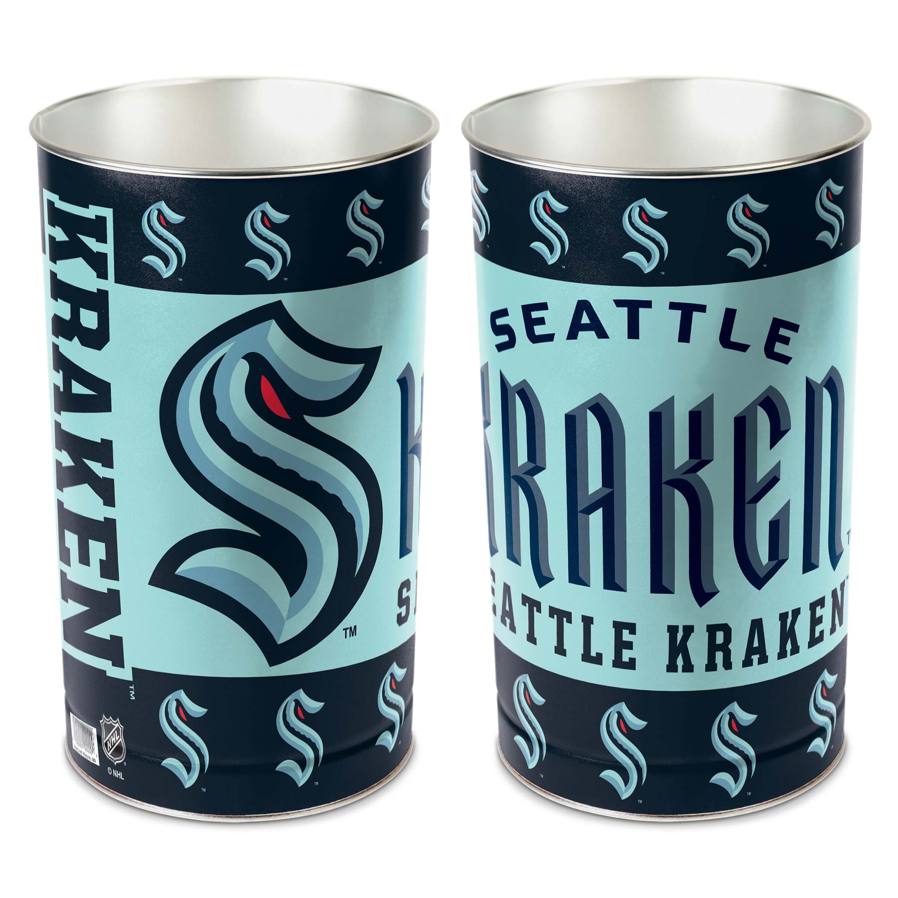 Seattle Kraken WinCraft Metal NHL Wastebasket