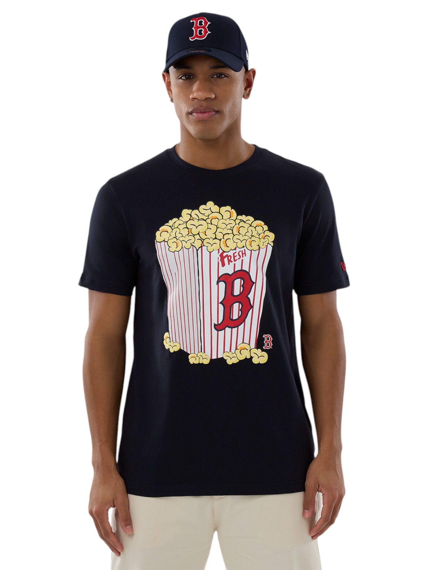 Boston Red Sox Popcorn Oversized MLB T-Shirt Navy