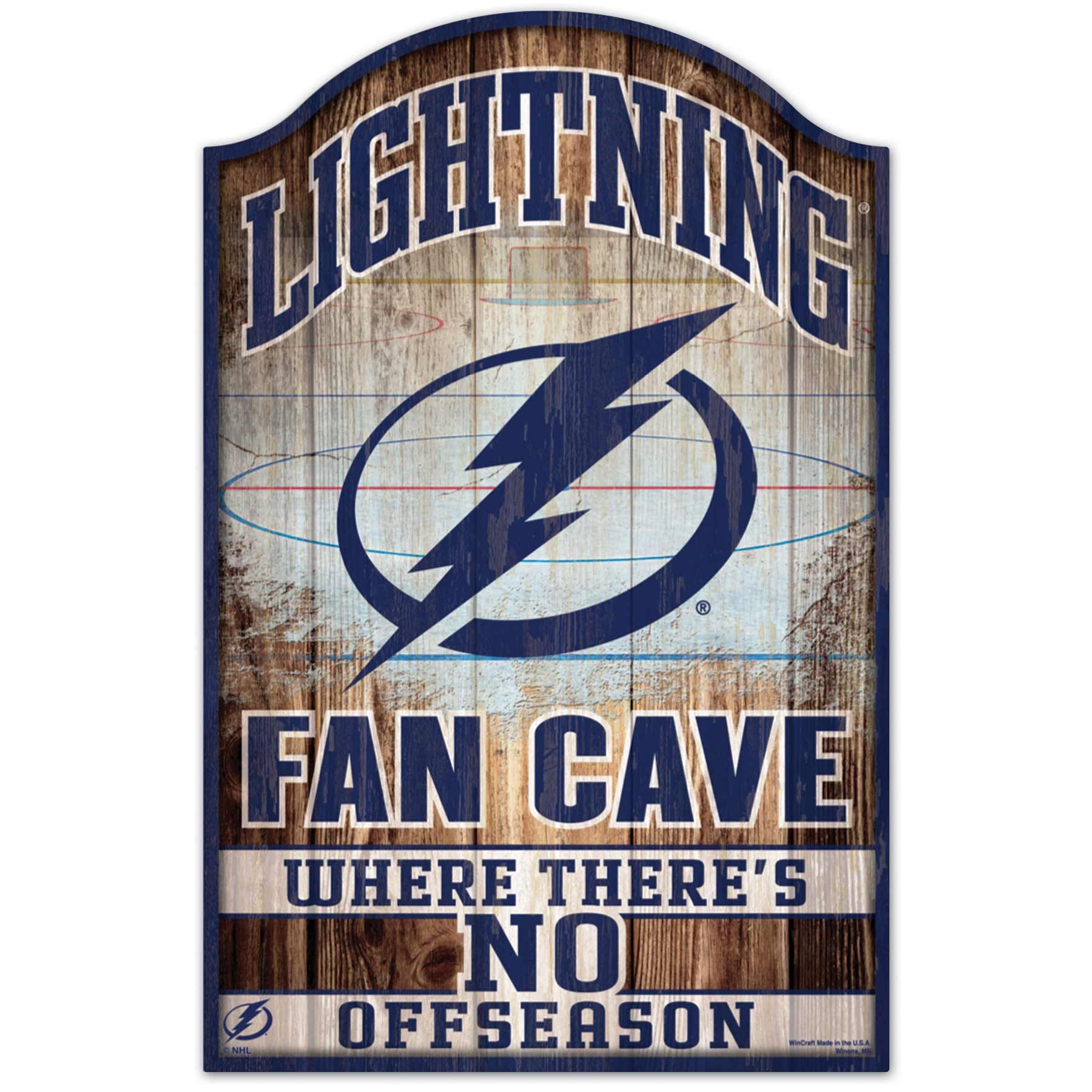 Tampa Bay Lightning WinCraft NHL Fan Cave Holzschild