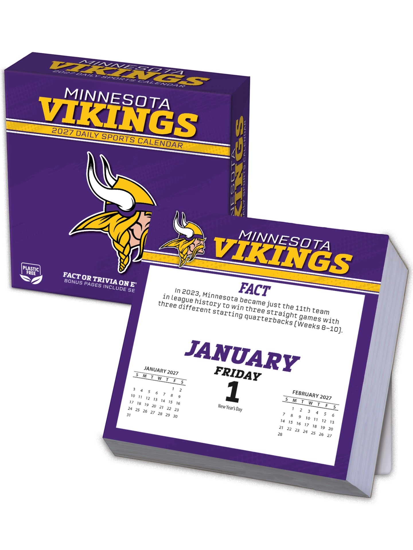 Minnesota Vikings 2027 NFL Desk Calendar
