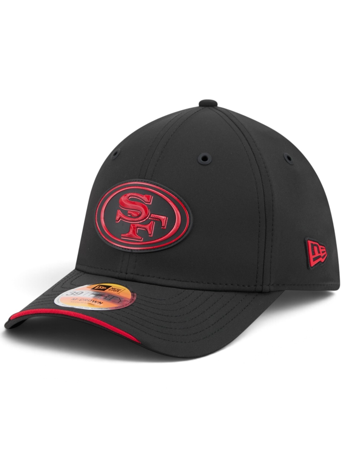 San Francisco 49ers 2026 NFL Sideline 39THIRTY M-Crown Flex Cap Black