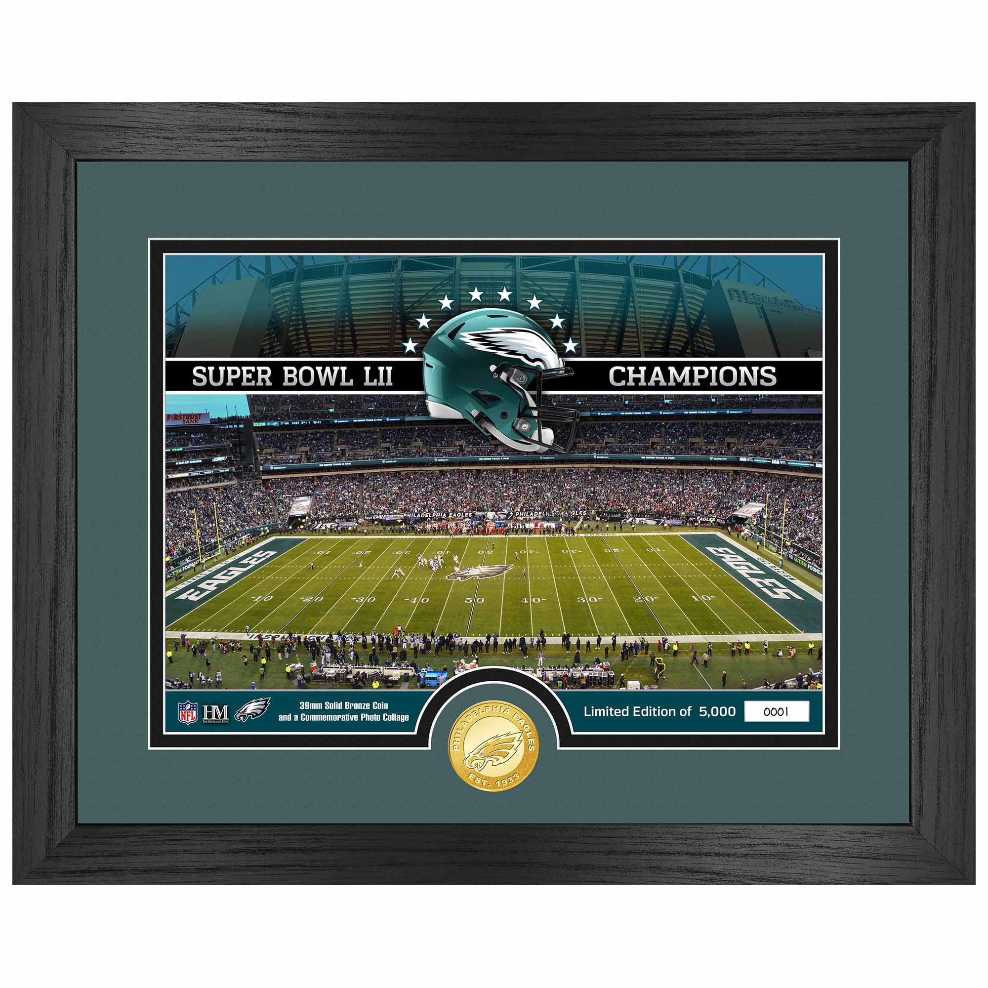 Philadelphia Eagles Team Stadium Bronze Coin Framed NFL Photo