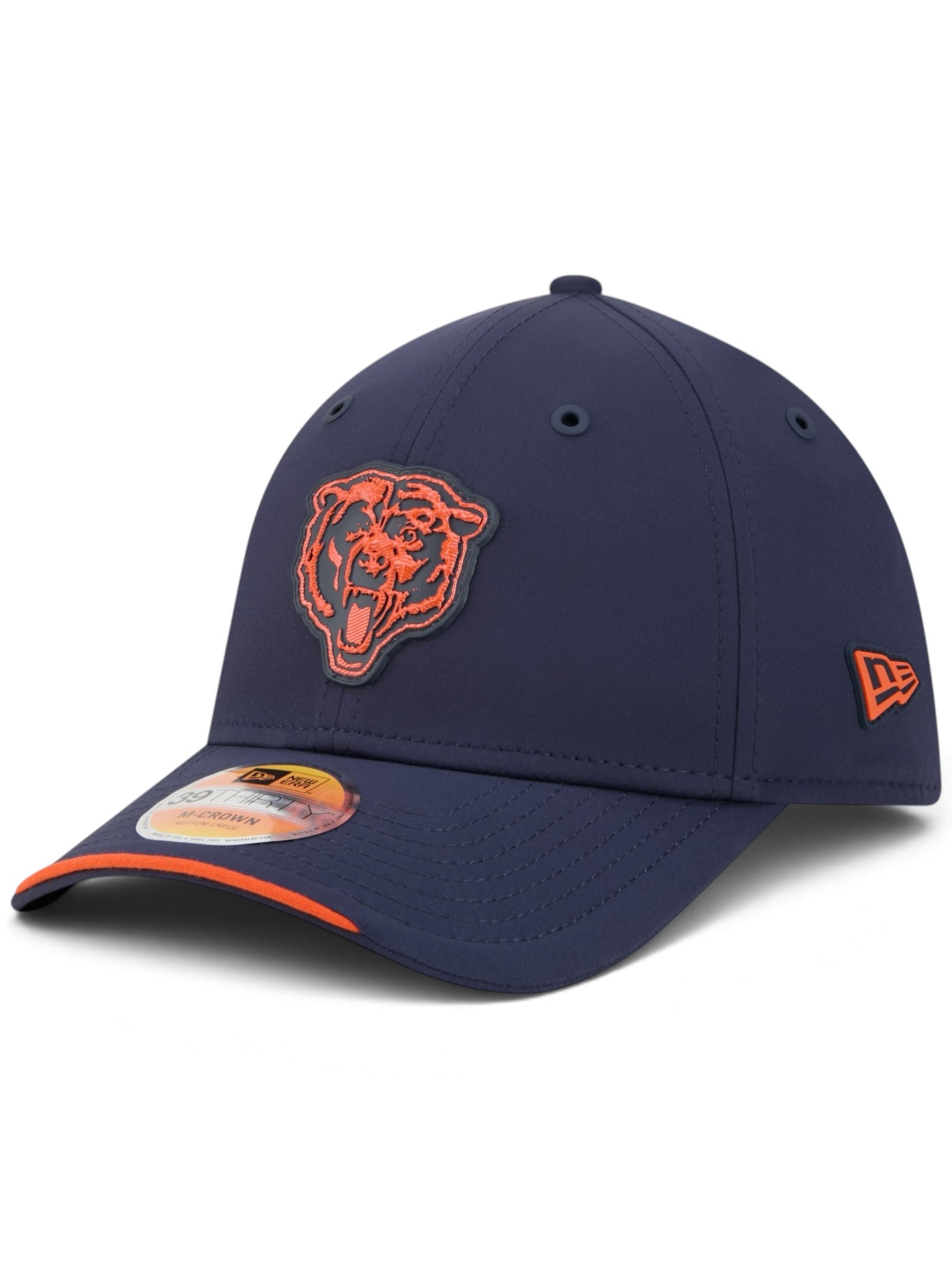 Chicago Bears Throwback 2026 NFL Sideline 39THIRTY M-Crown Flex Cap Navy