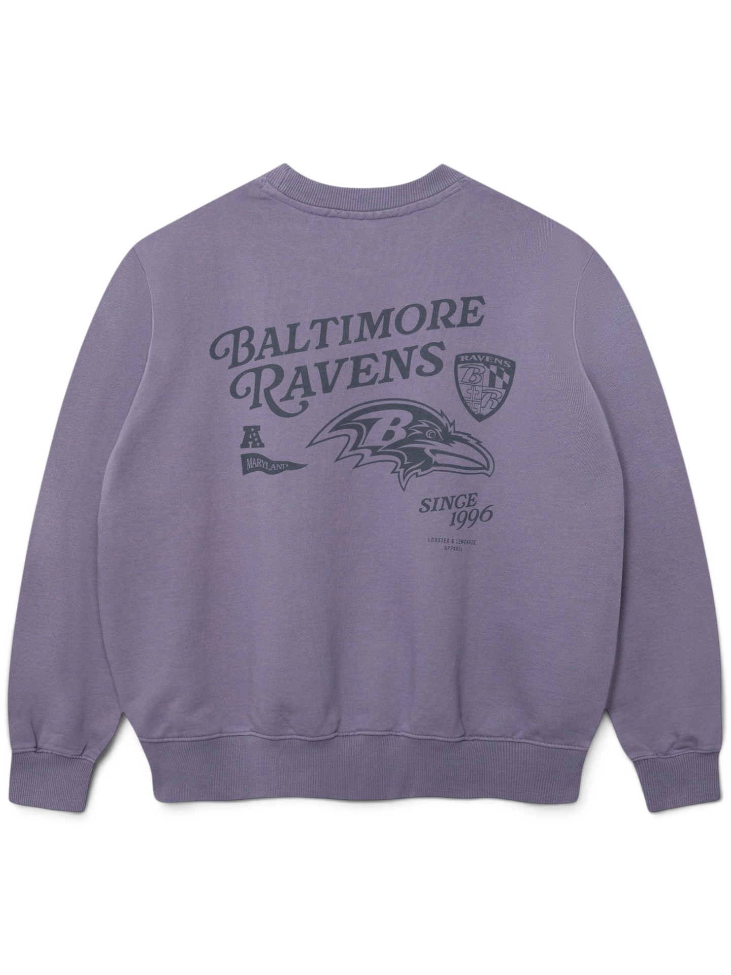Baltimore Ravens L&L '96 Classics NFL Crew Sweater Lila