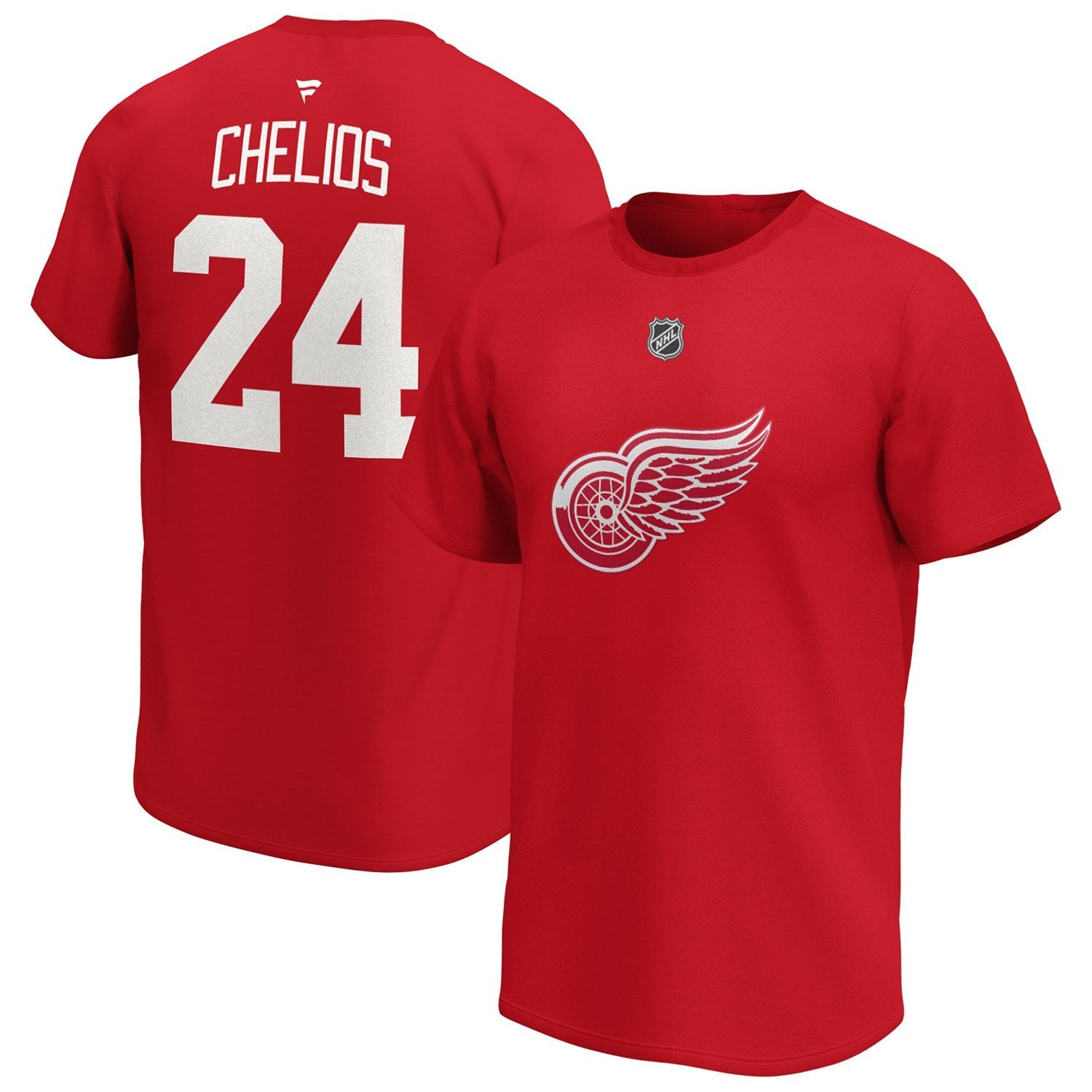 Chris Chelios #24 Detroit Red Wings Alumni Fanatics NHL T-Shirt Rot