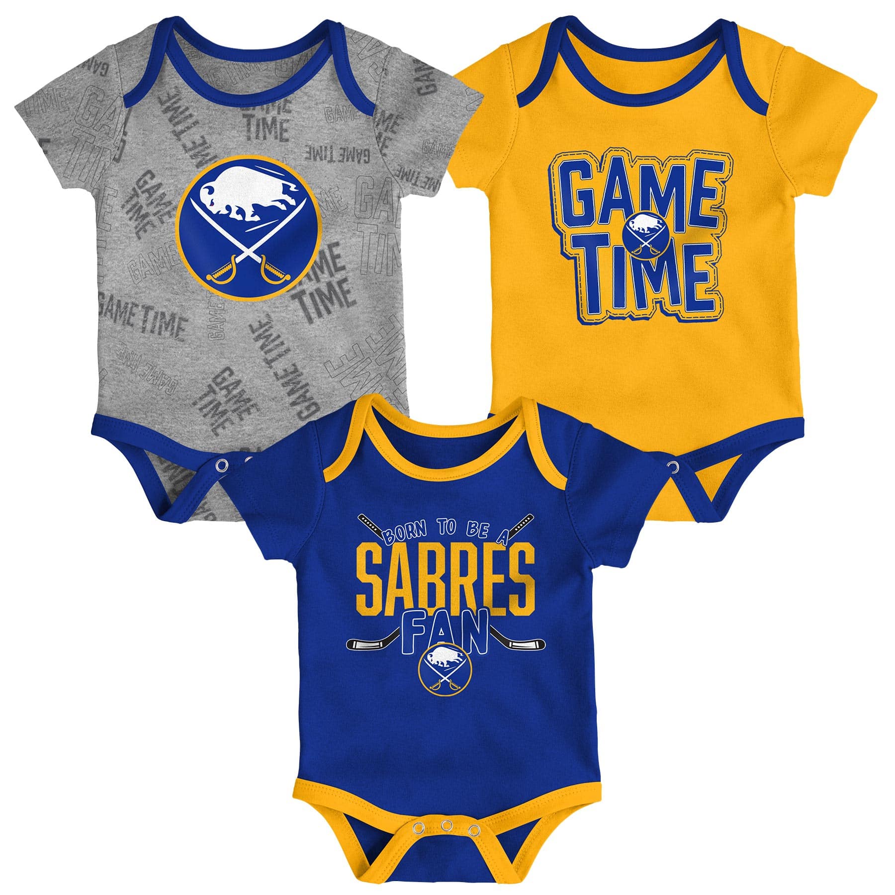 Buffalo Sabres Game Time NHL Baby Body-Set (3er-Pack)