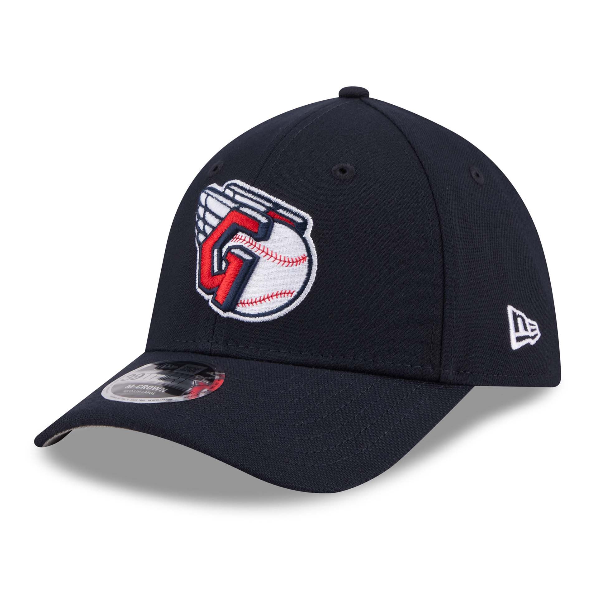 Cleveland Guardians MLB Alternate Team Logo 39THIRTY M-Crown Flex Cap Navy