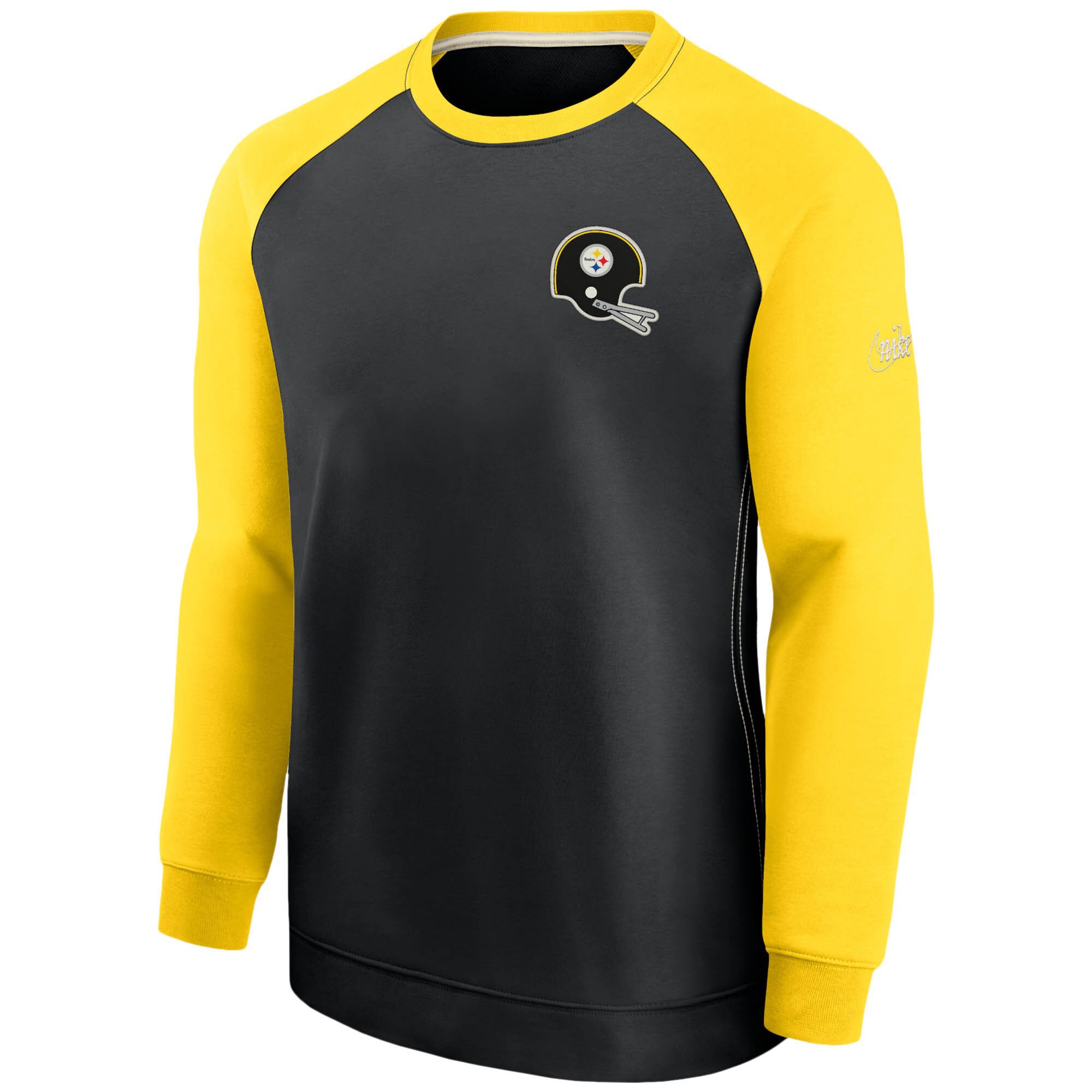 Pittsburgh Steelers Raglan NFL Throwback Nike Crewneck Pullover