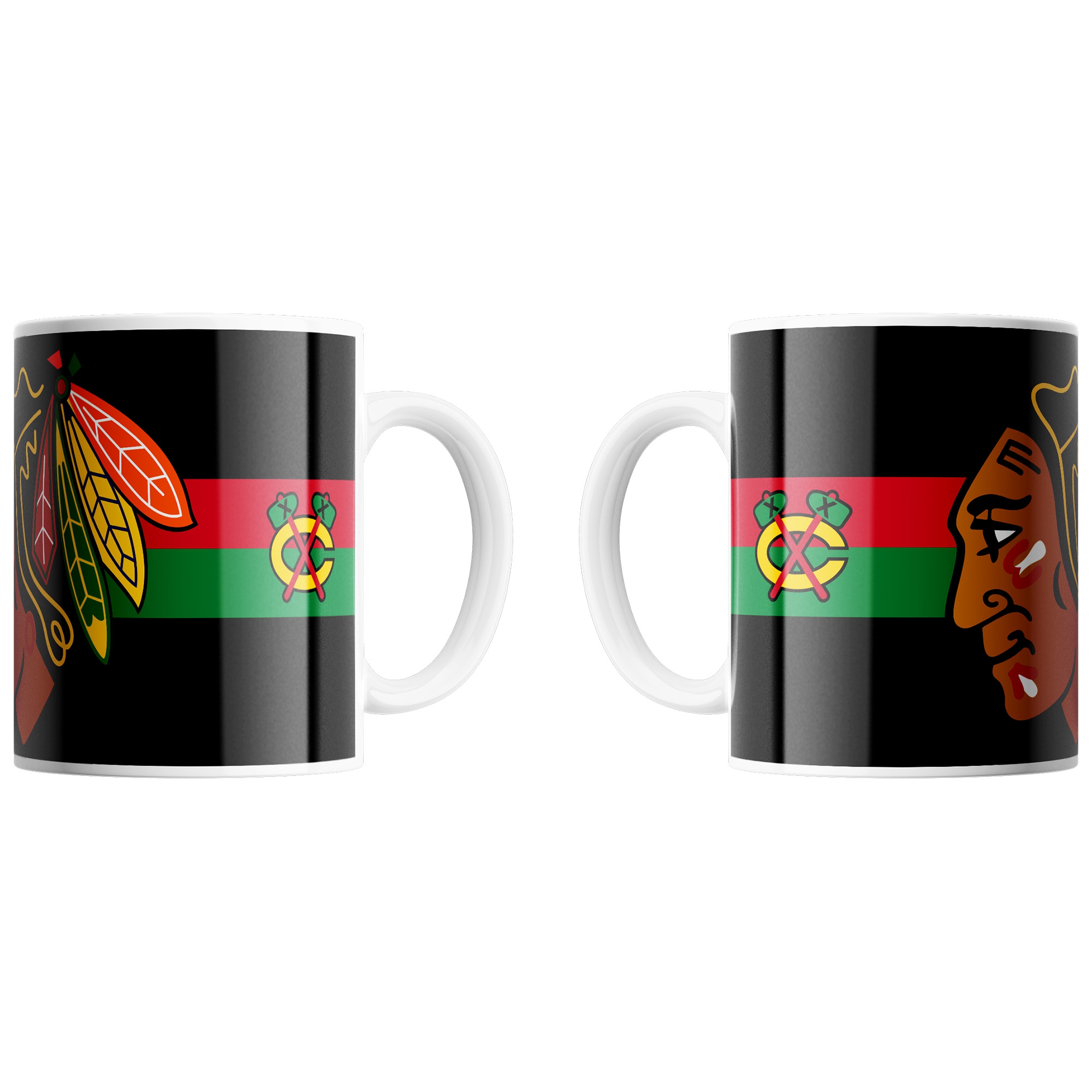 Chicago Blackhawks Triple Logo NHL Jumbo Becher (450 ml)