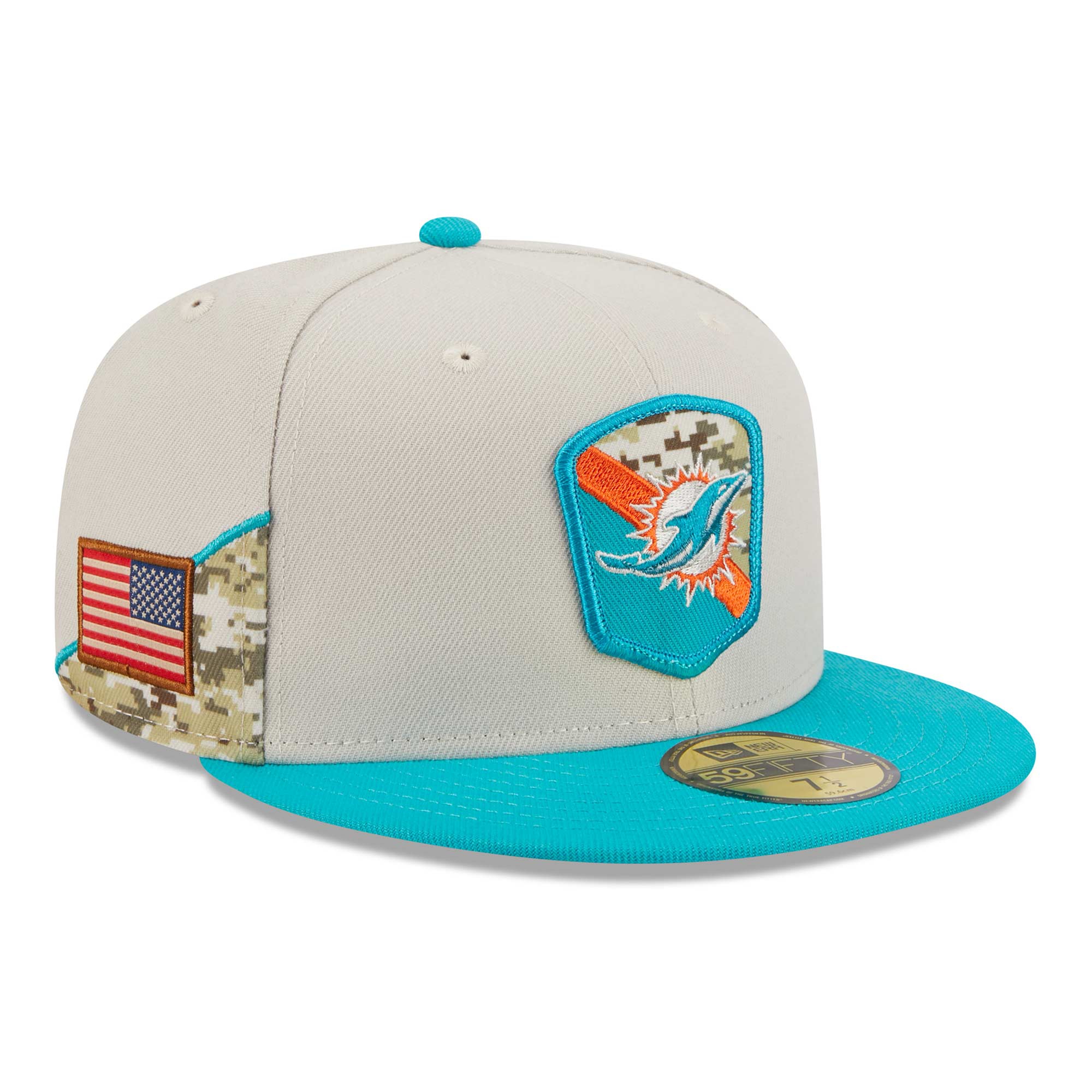 Miami Dolphins 2023 NFL Salute to Service New Era 59FIFTY Fitted Cap