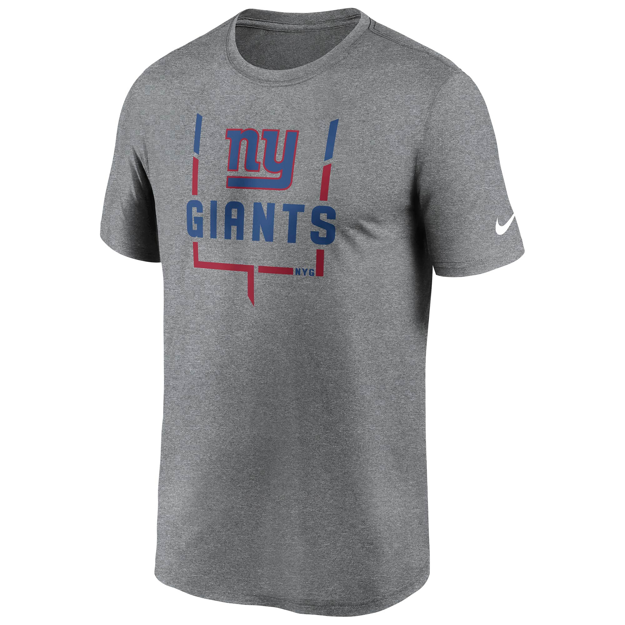 New York Giants Goal Post Nike Legend Performance NFL T-Shirt Grau