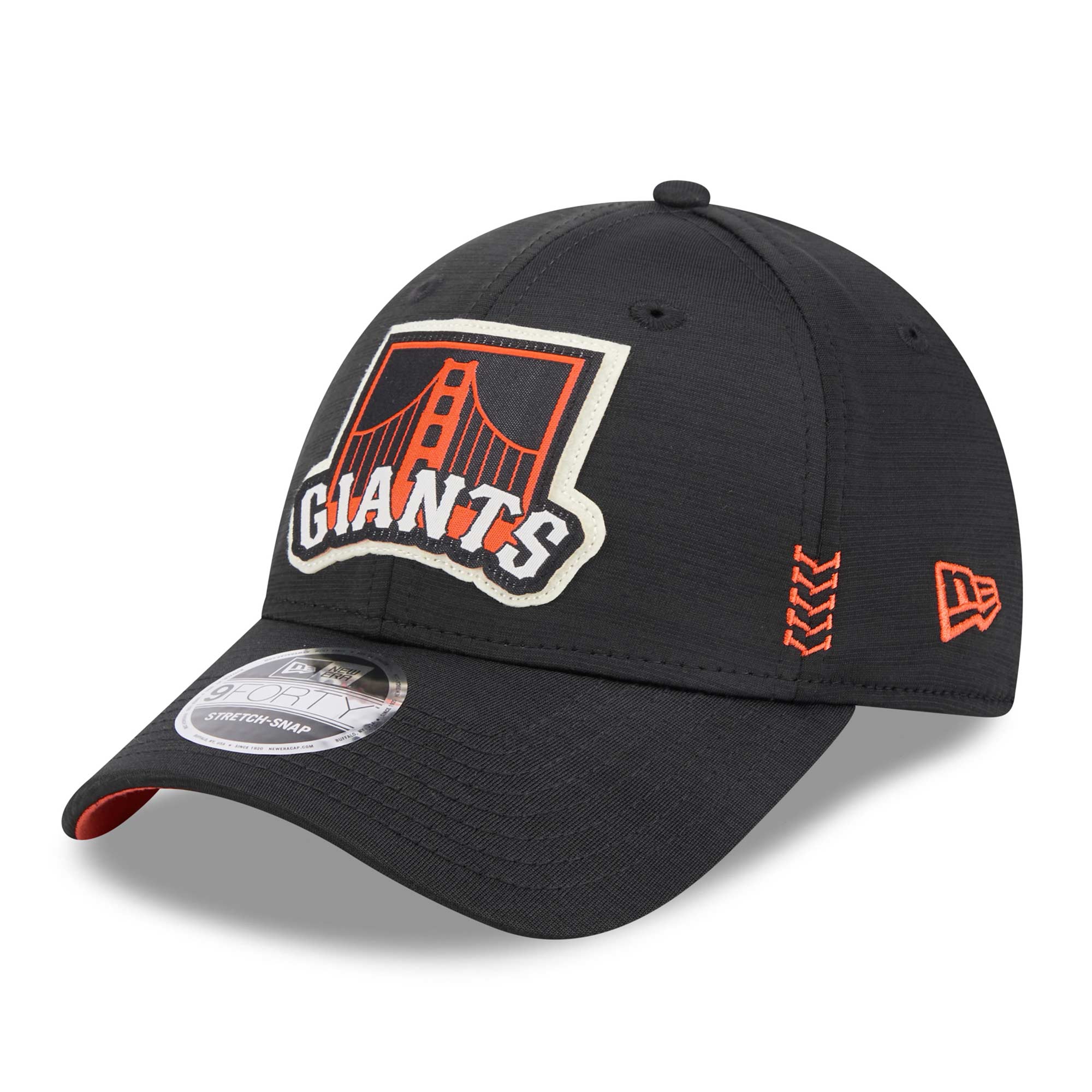 San Francisco Giants 2024 MLB Clubhouse New Era Stretch-Snap 9FORTY Cap Schwarz