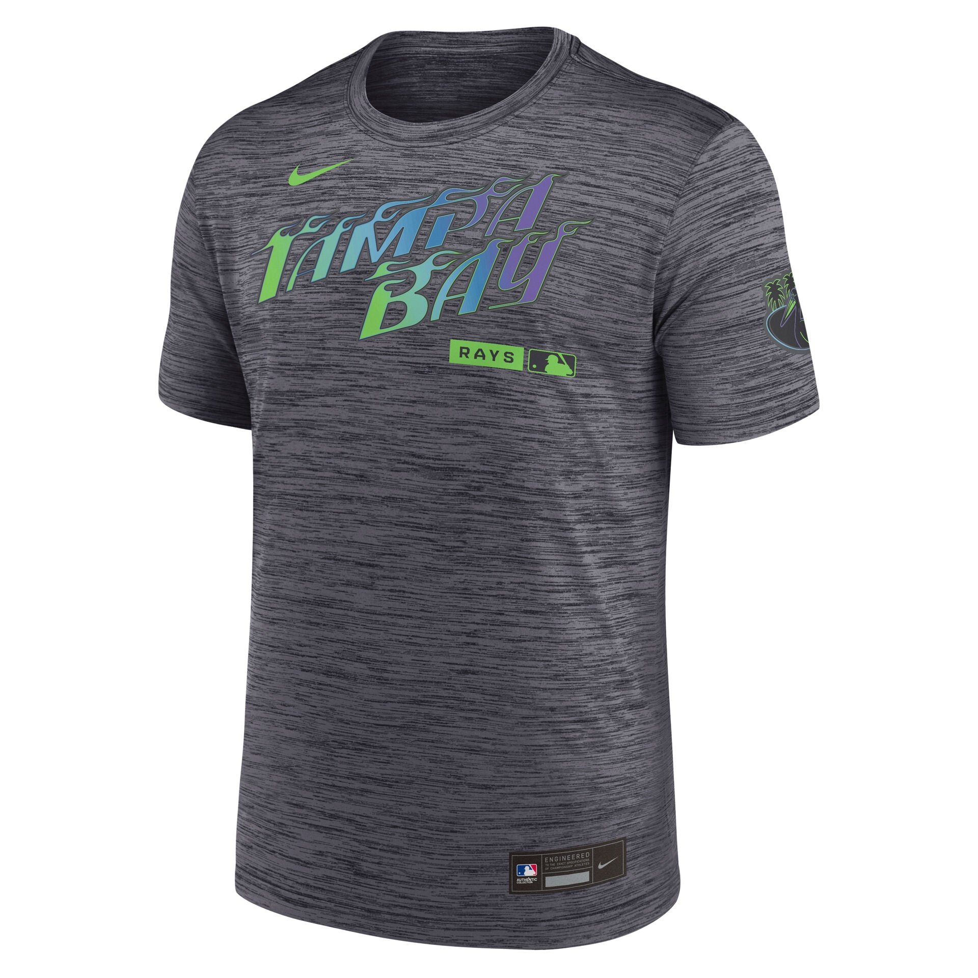 Tampa Bay Rays City Connect 2026 MLB Authentic Velocity T-Shirt Grau