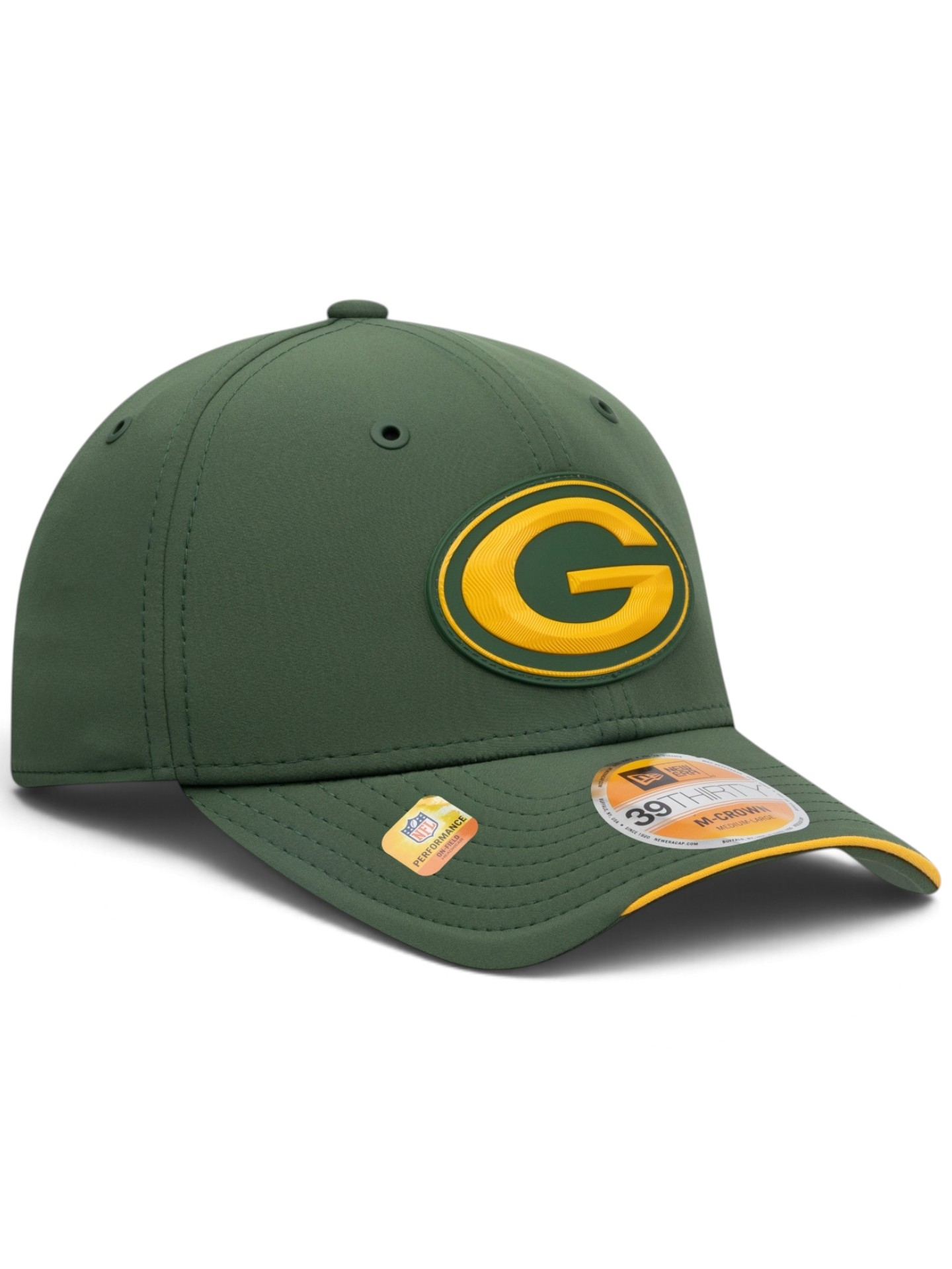Green Bay Packers 2026 NFL Sideline 39THIRTY M-Crown Flex Cap Grün