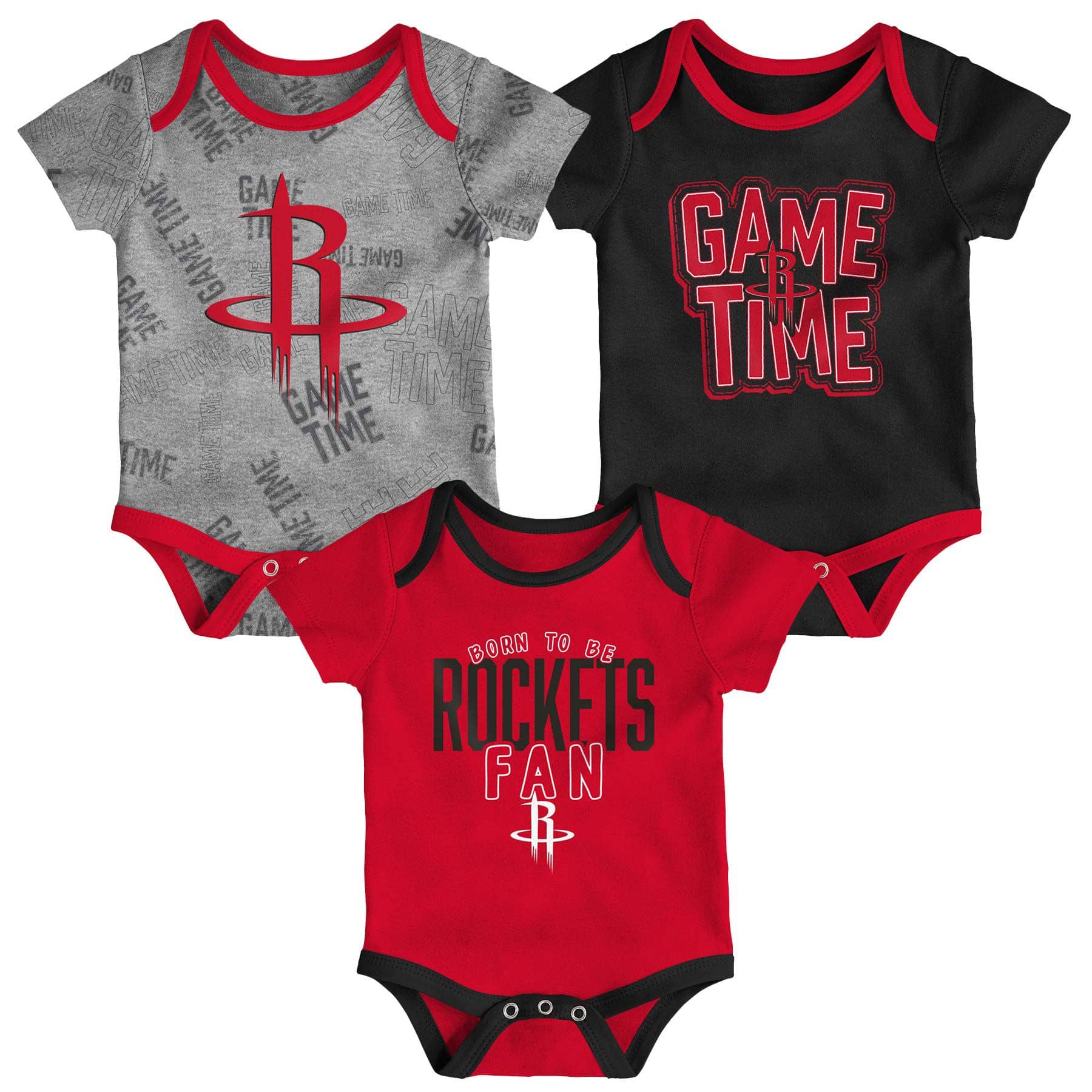 Houston Rockets Game Time NBA Baby Body-Set (3er-Pack)