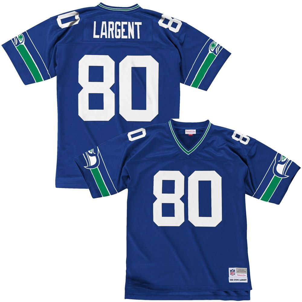 Steve Largent #80 Seattle Seahawks Legacy Throwback NFL Trikot Blau