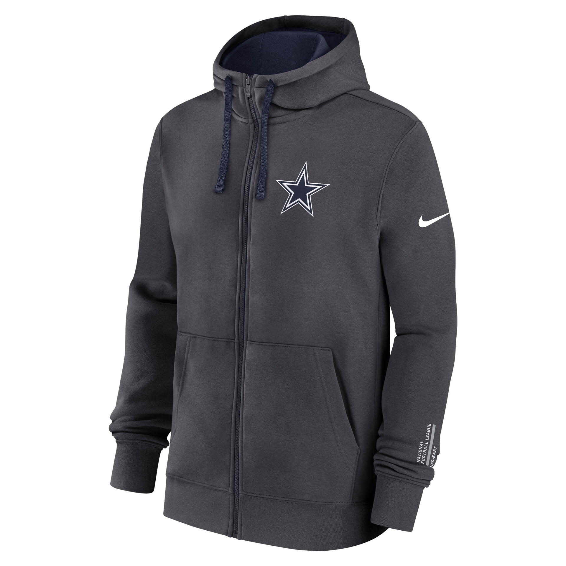 Dallas Cowboys Playbook NFL Full-Zip Fleece Hoodie Anthrazit
