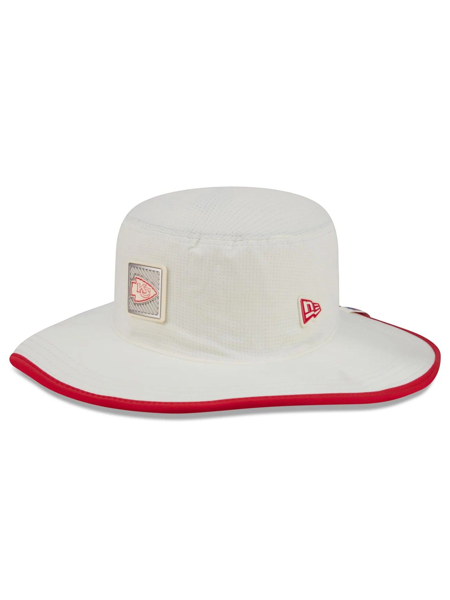 Kansas City Chiefs 2026 NFL Training Camp Panama Flex Bucket Hat Cream/Red