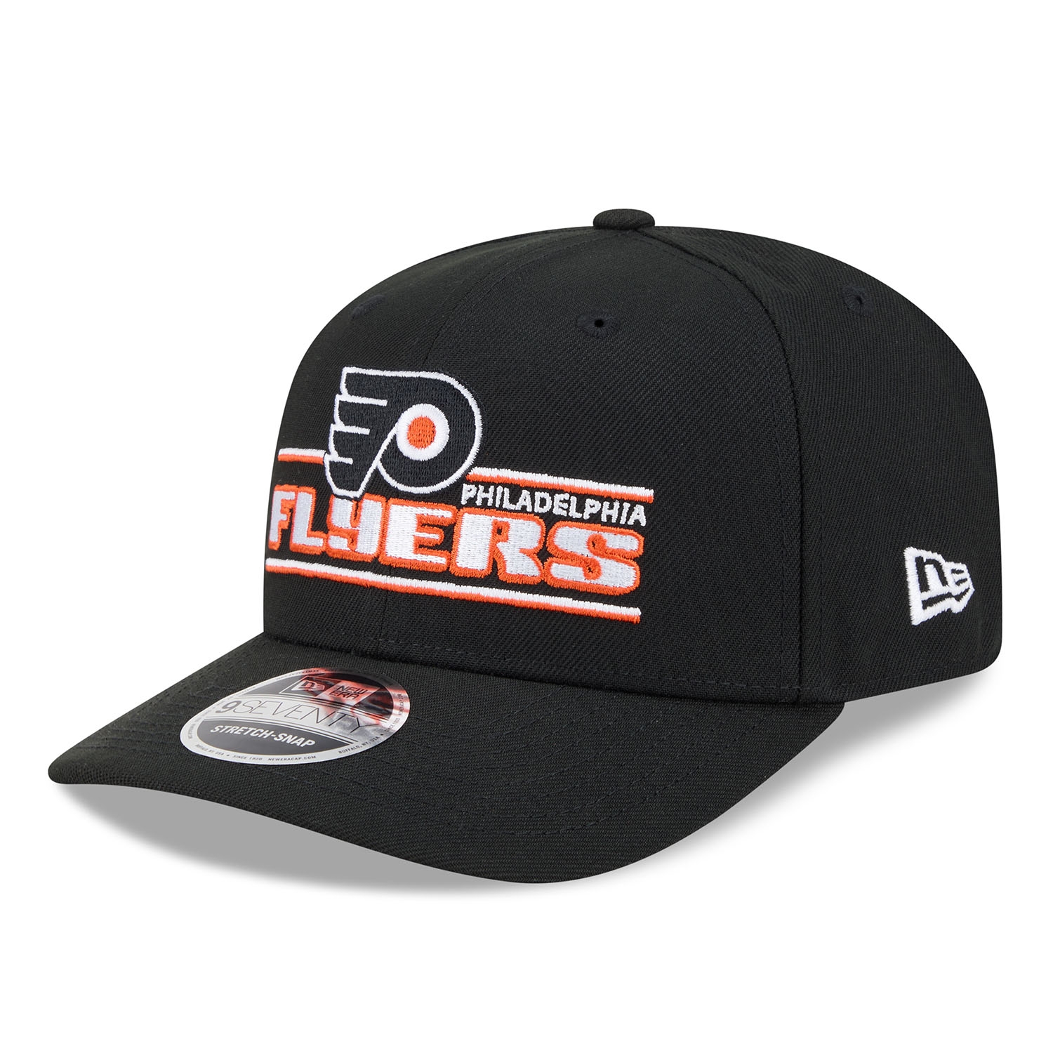 Philadelphia Flyers NHL Stated 9SEVENTY Stretch-Snap Cap Schwarz