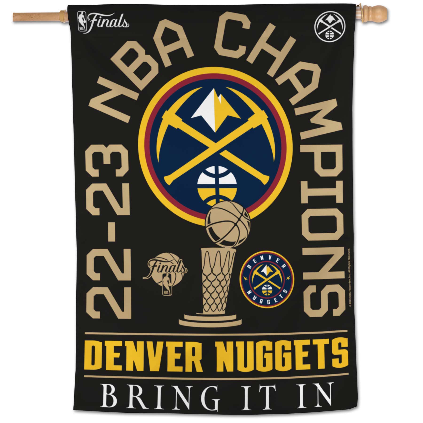 Denver Nuggets 2023 NBA Champions Banner Fahne
