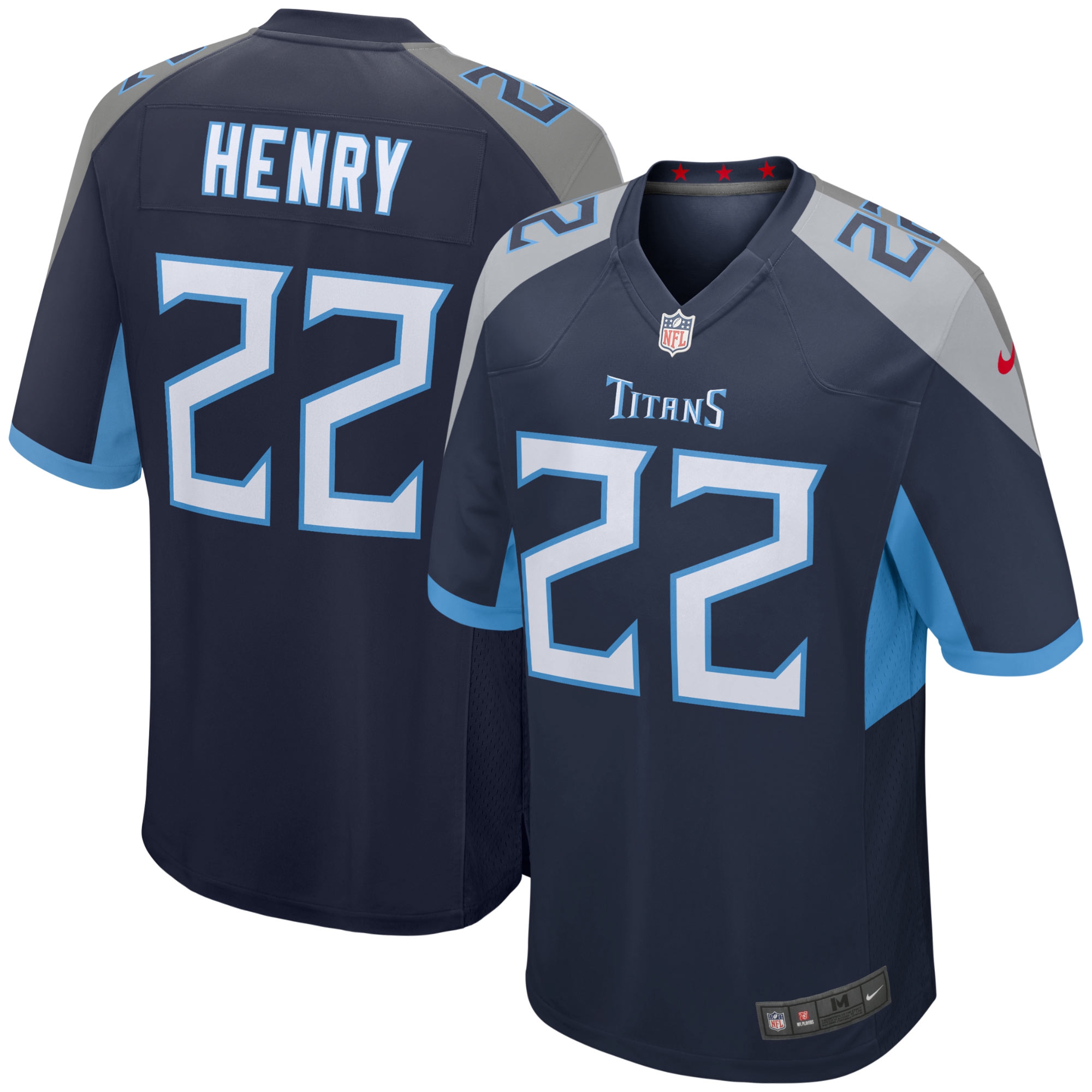 Derrick Henry #22 Tennessee Titans Nike Game NFL Football Trikot Navy