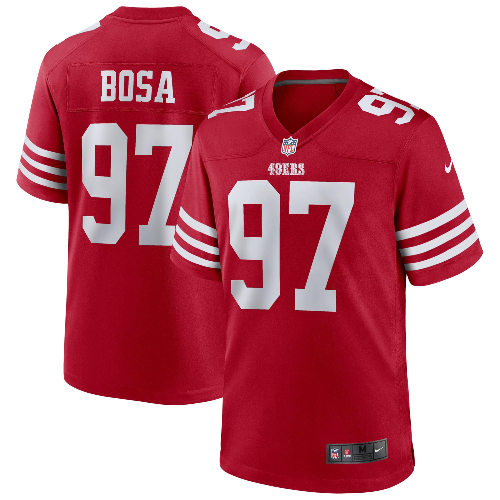 Nick Bosa #97 San Francisco 49ers Nike Game NFL Football Trikot Rot
